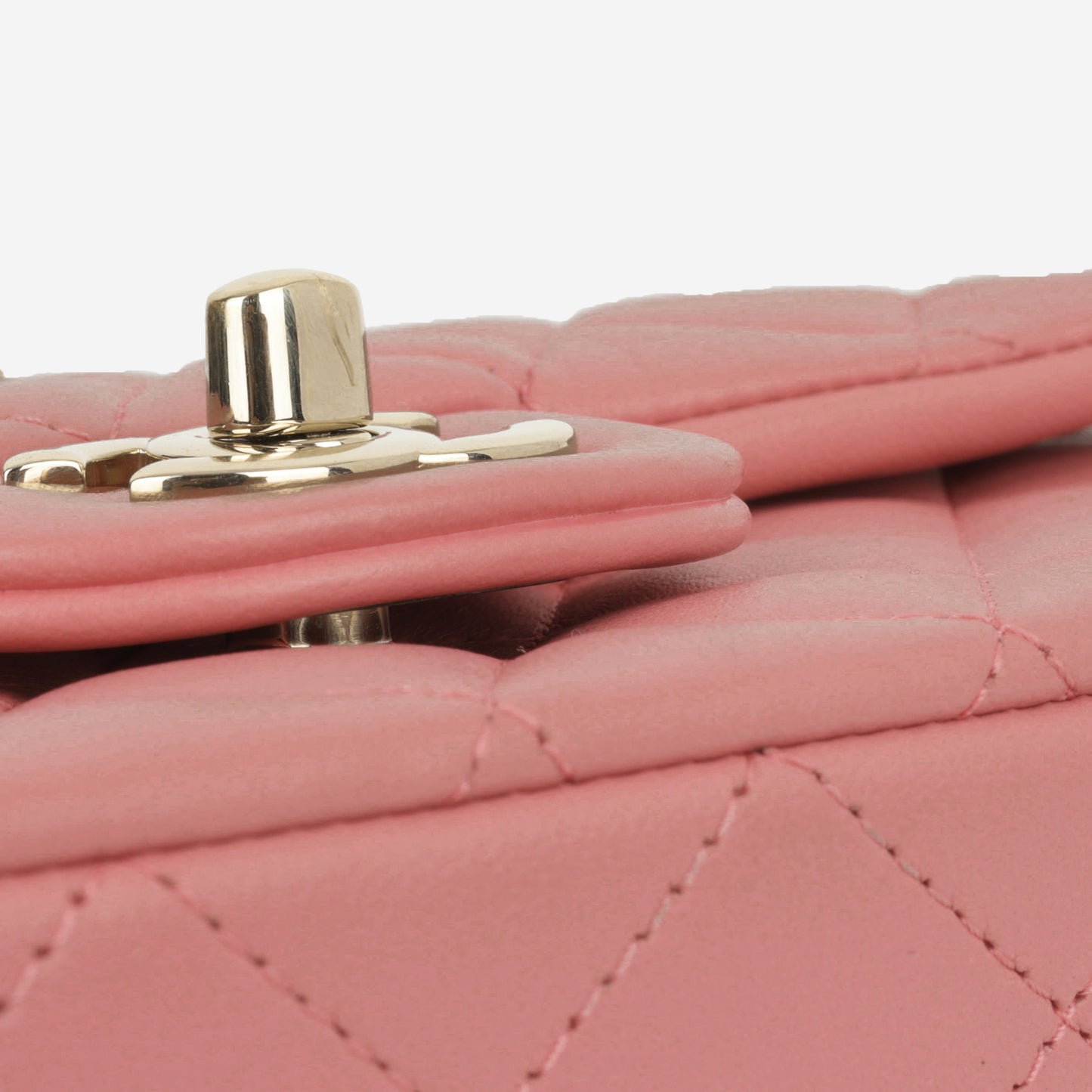 Chanel Mini Top Handle Flap - Pink Lambskin  | Champagne Gold Hardware