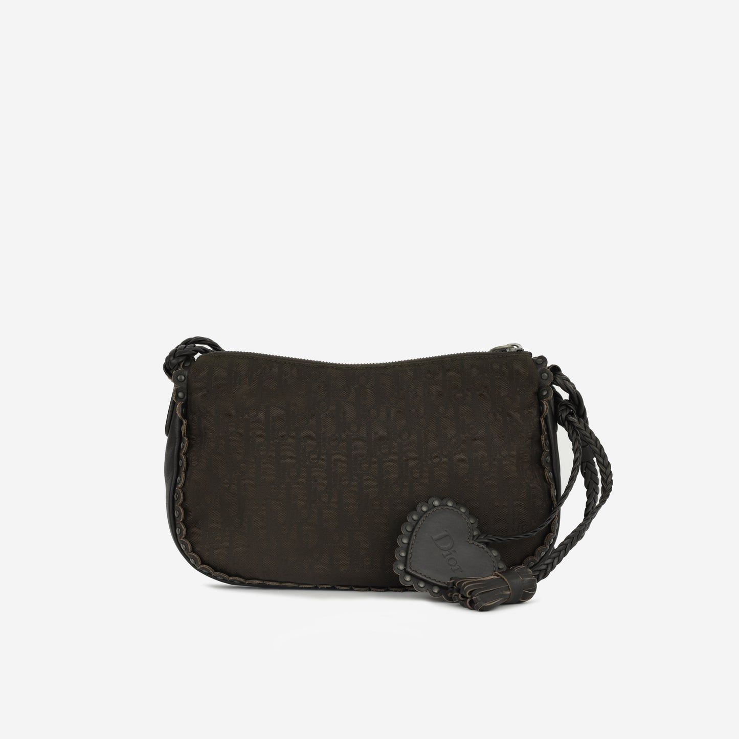 Dior Vintage Ethnic Heart Bag - Brown Oblique | Silver Hardware