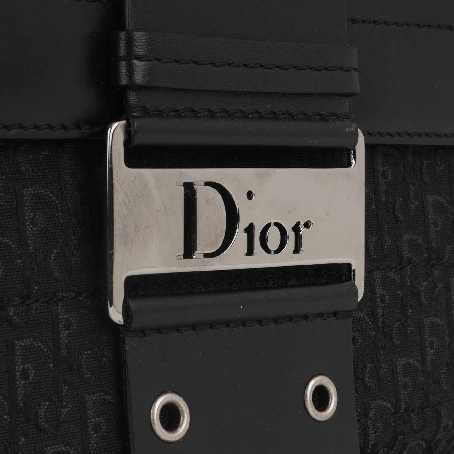 Dior Vintage Columbus Shoulder Bag - Black Oblique | Silver Hardware