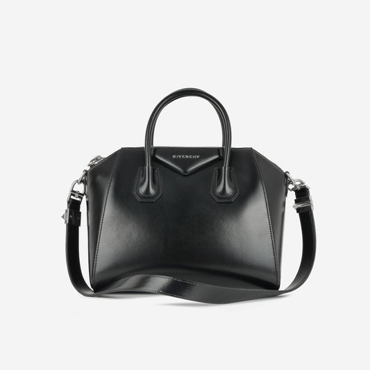 Givenchy Medium Antigona - Black Calfskin | Silver Hardware