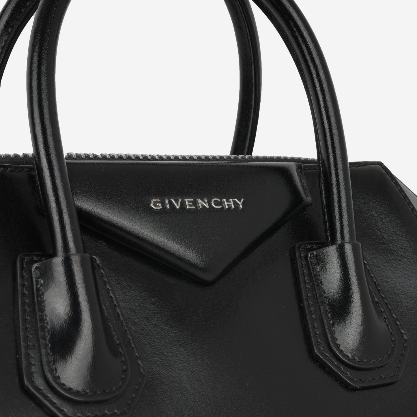 Givenchy Medium Antigona - Black Calfskin | Silver Hardware