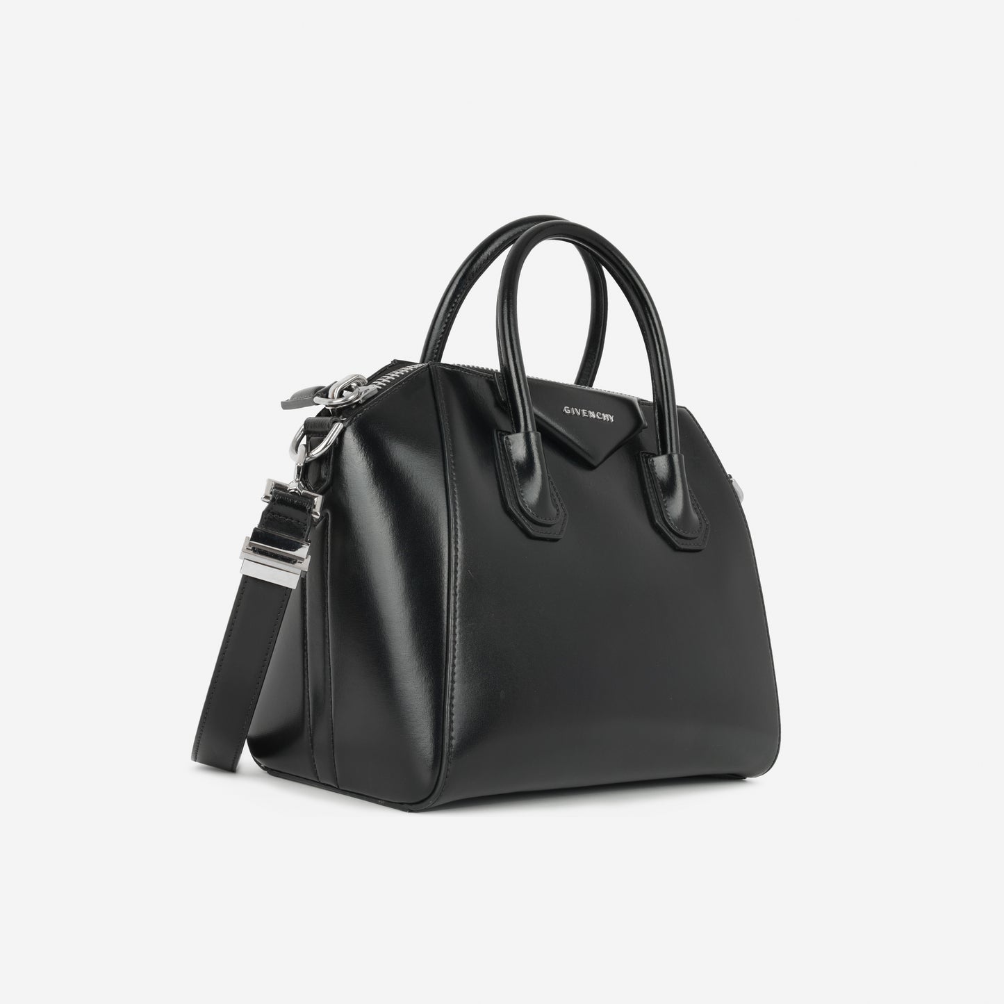 Givenchy Medium Antigona - Black Calfskin | Silver Hardware