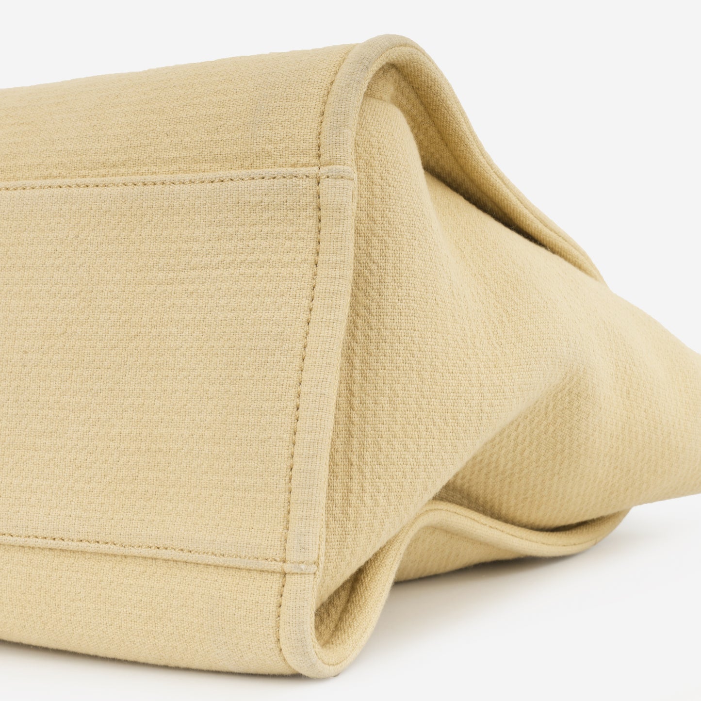 Chanel Large Deauville Bag - Beige Canvas | Silver Hardware