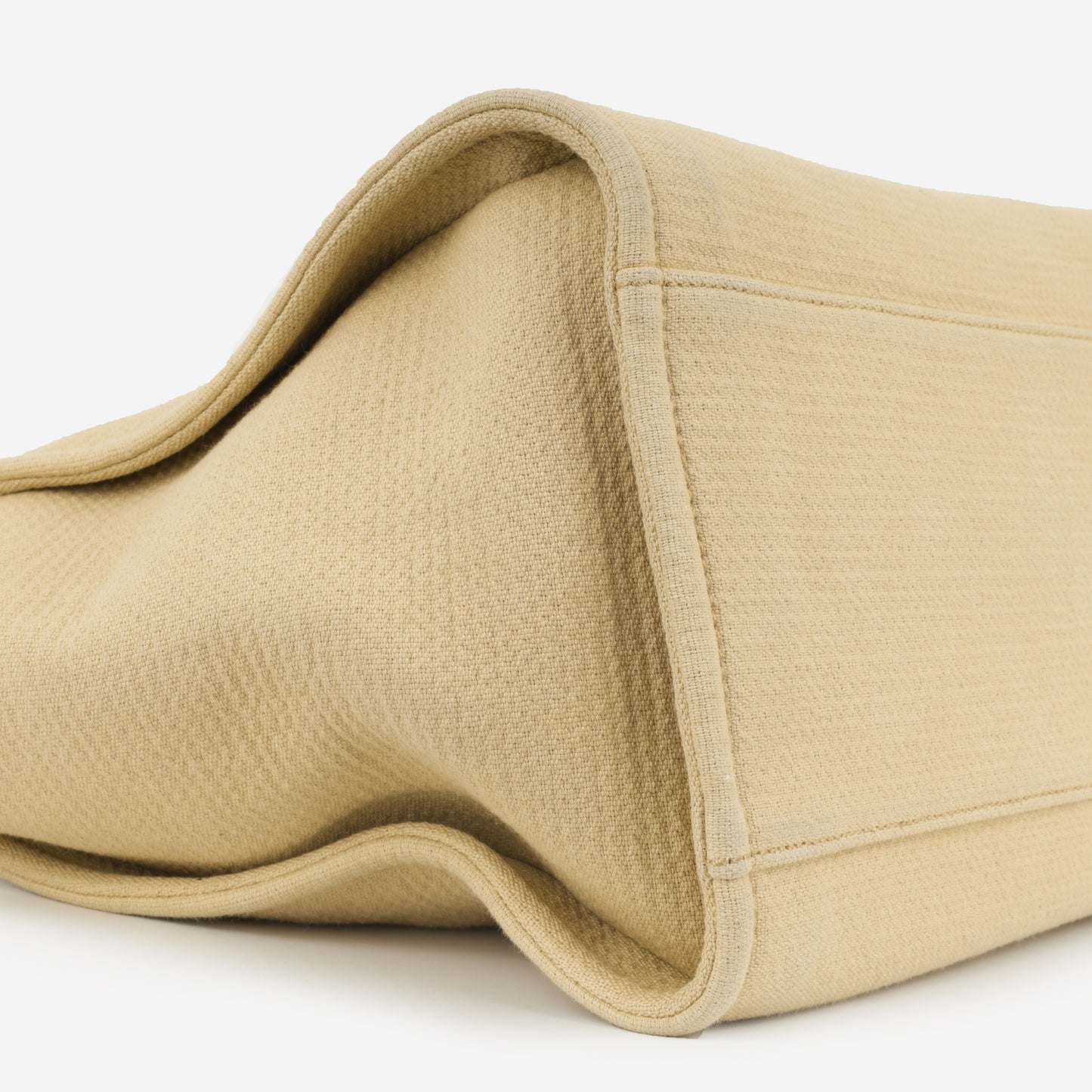 Chanel Large Deauville Bag - Beige Canvas | Silver Hardware