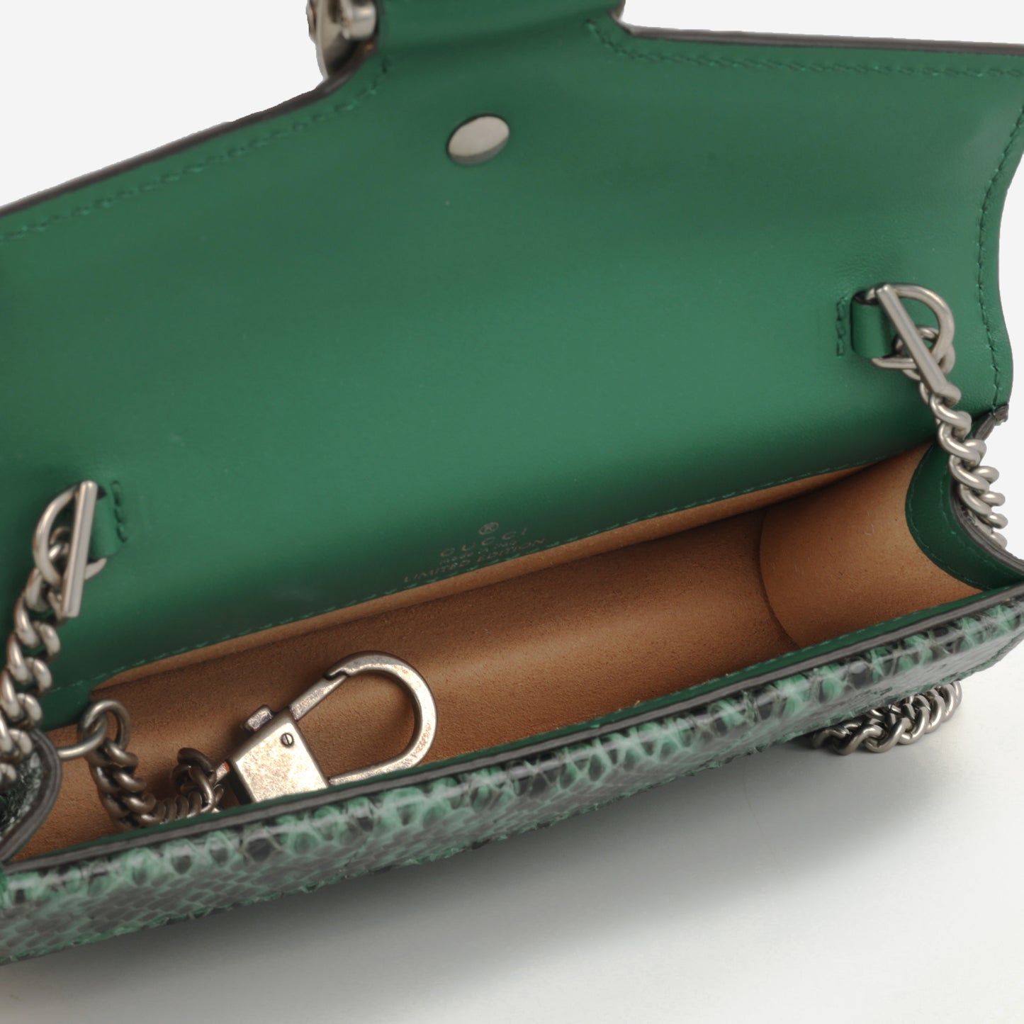 Gucci Super Mini Dionysus - Green Python | Antique Silver
