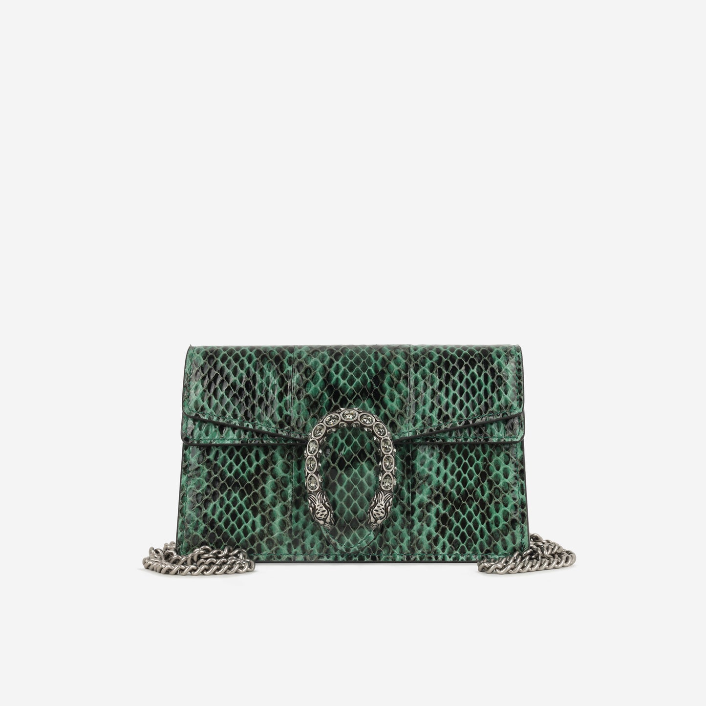 Gucci Super Mini Dionysus - Green Python | Antique Silver