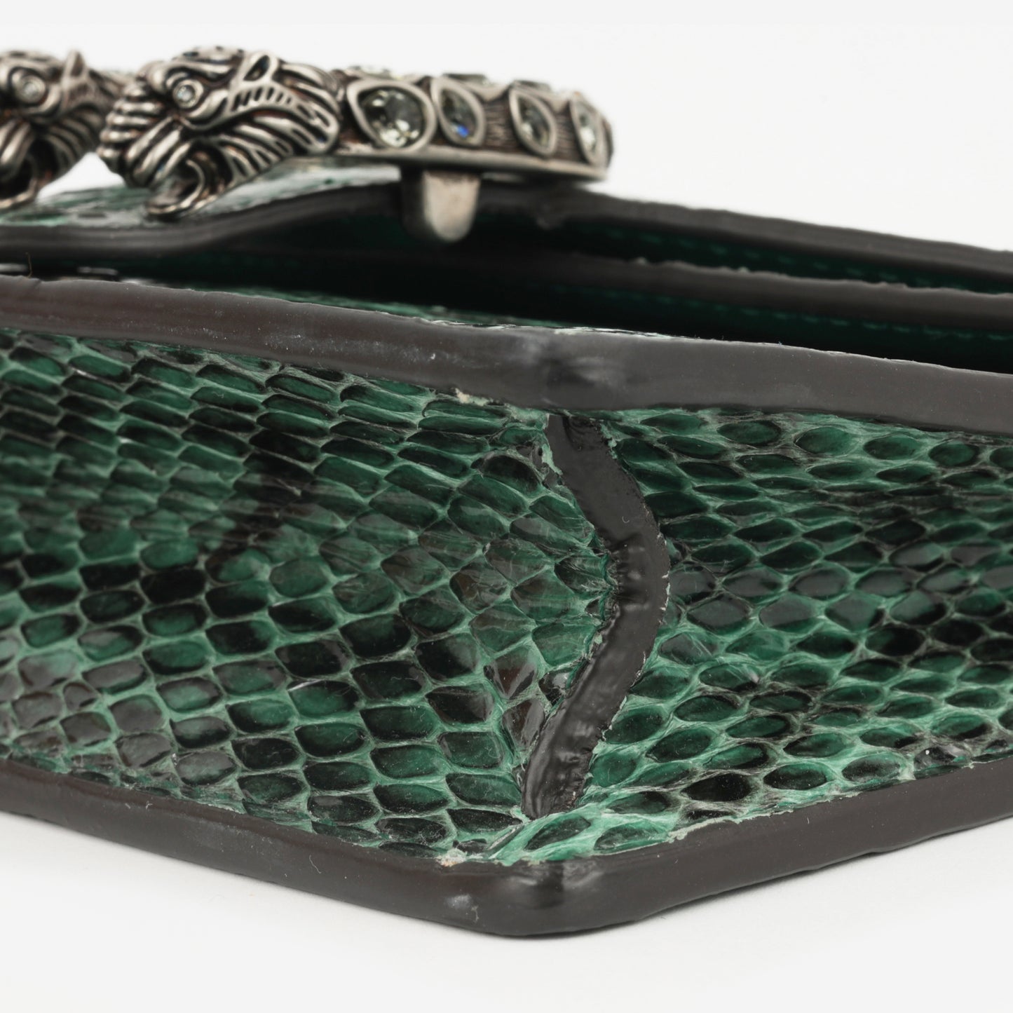 Gucci Super Mini Dionysus - Green Python | Antique Silver