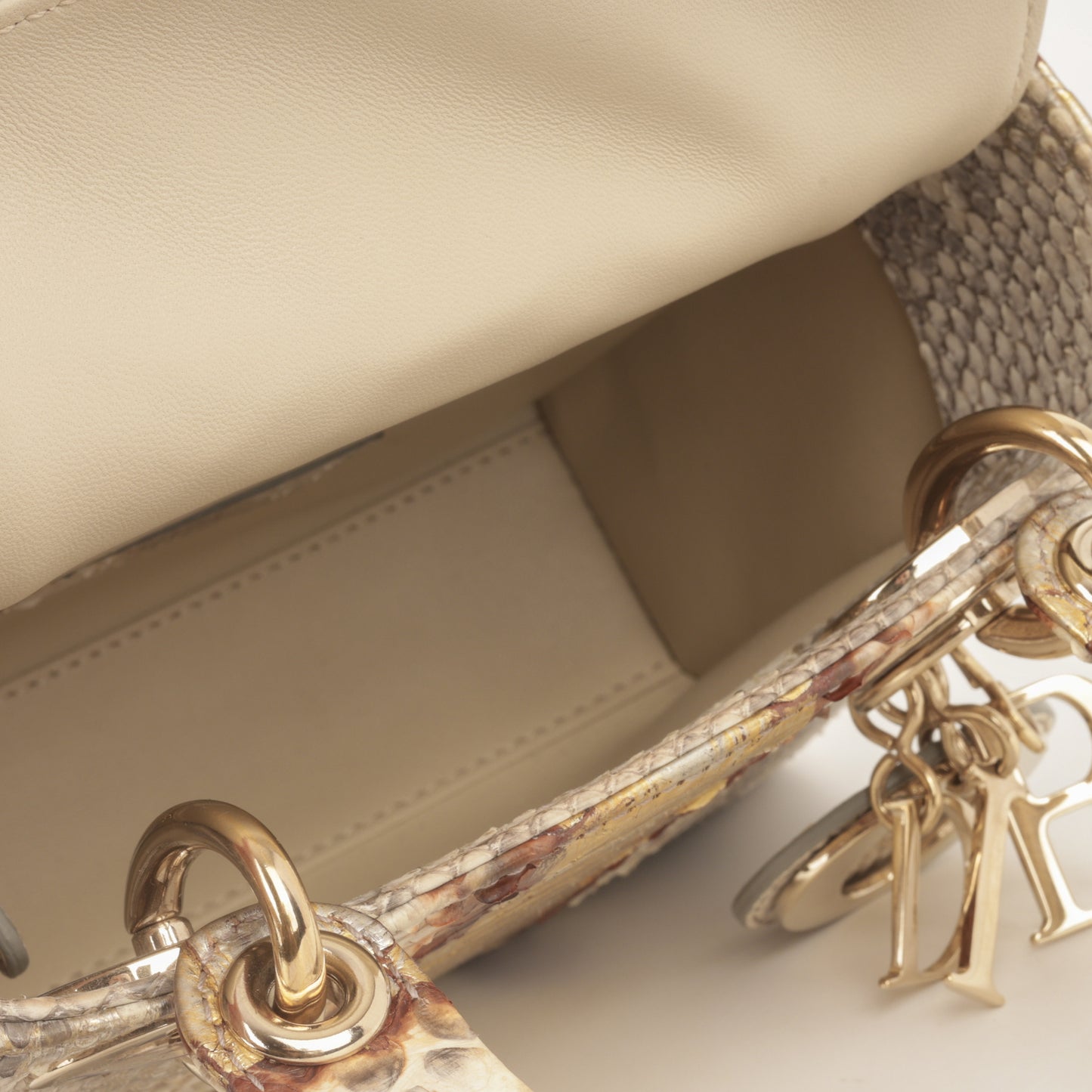 Mini Lady Dior - Gold Royal Python | Champagne Gold Hardware
