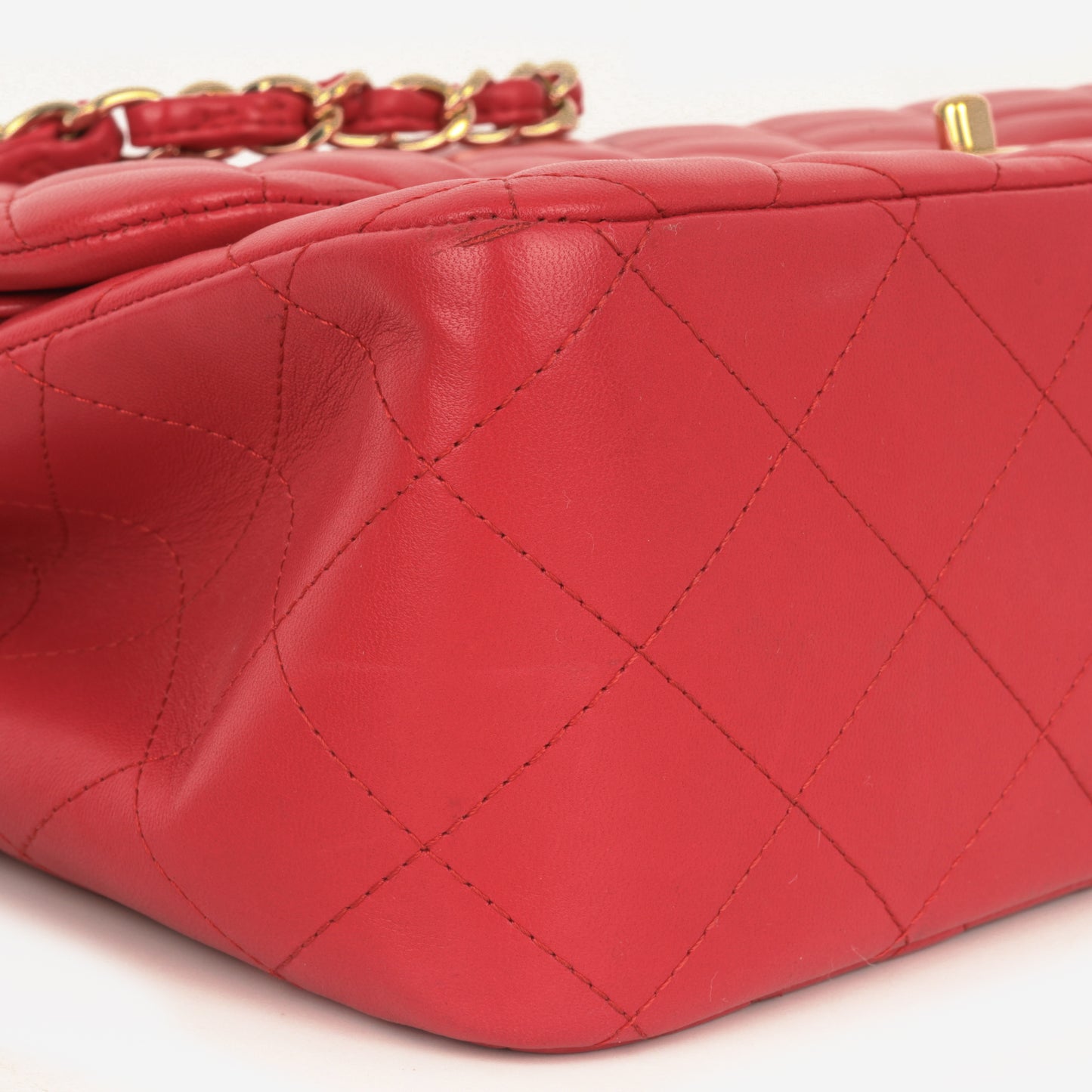 Chanel Classic Flap Bag - Raspberry Lambskin | Champagne Gold Hardware