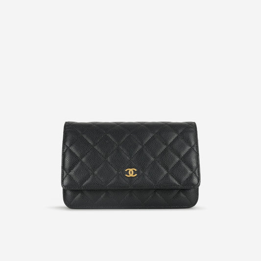 Chanel Classic Wallet on Chain - Black Caviar | Gold Hardware