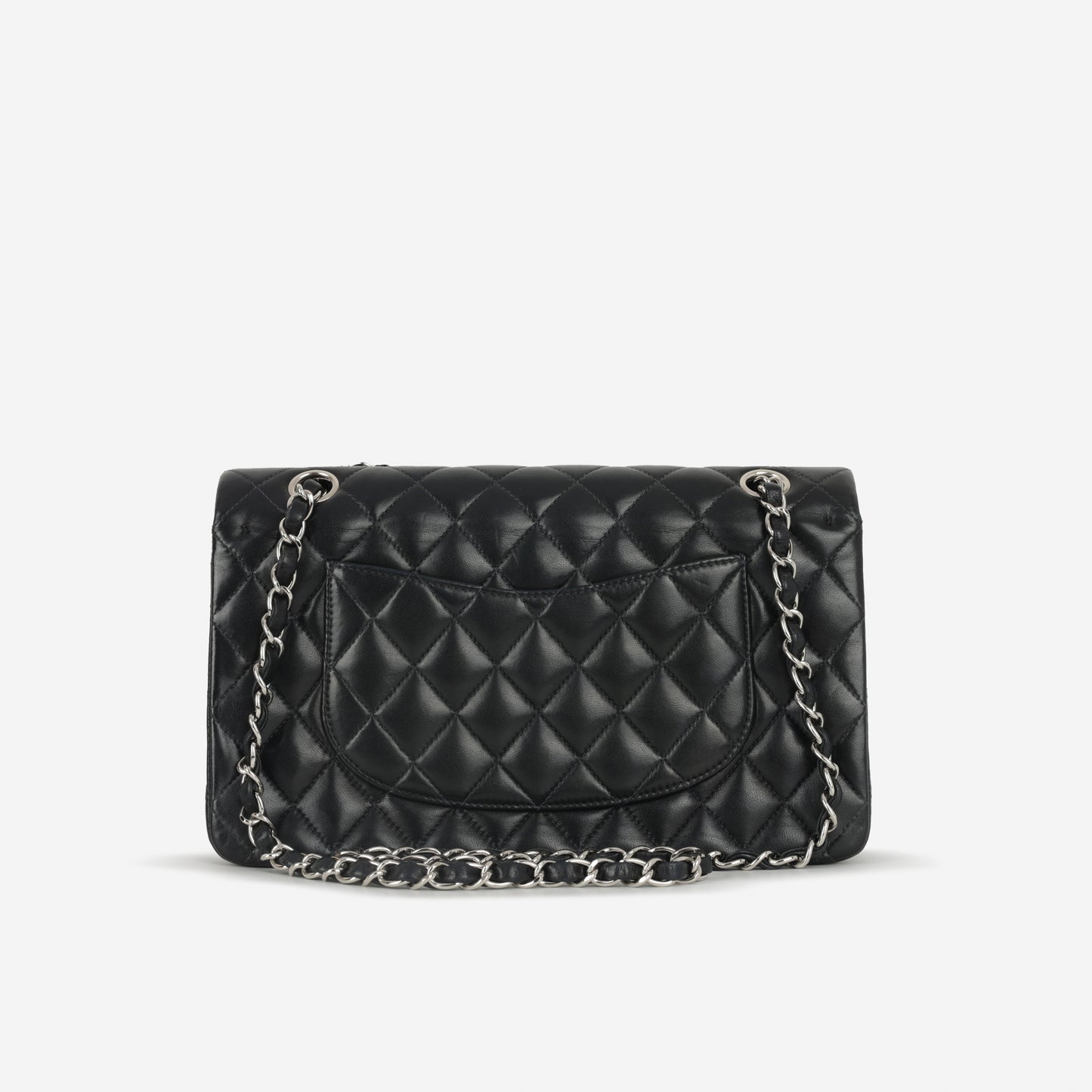 Chanel Medium Classic Flap - Black Lambskin | Silver Hardware