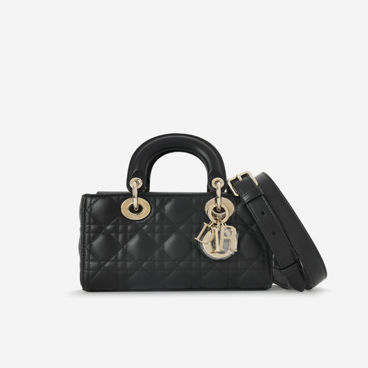 Dior Lady D-Joy - Black Lambskin | Champagne Gold Hardware