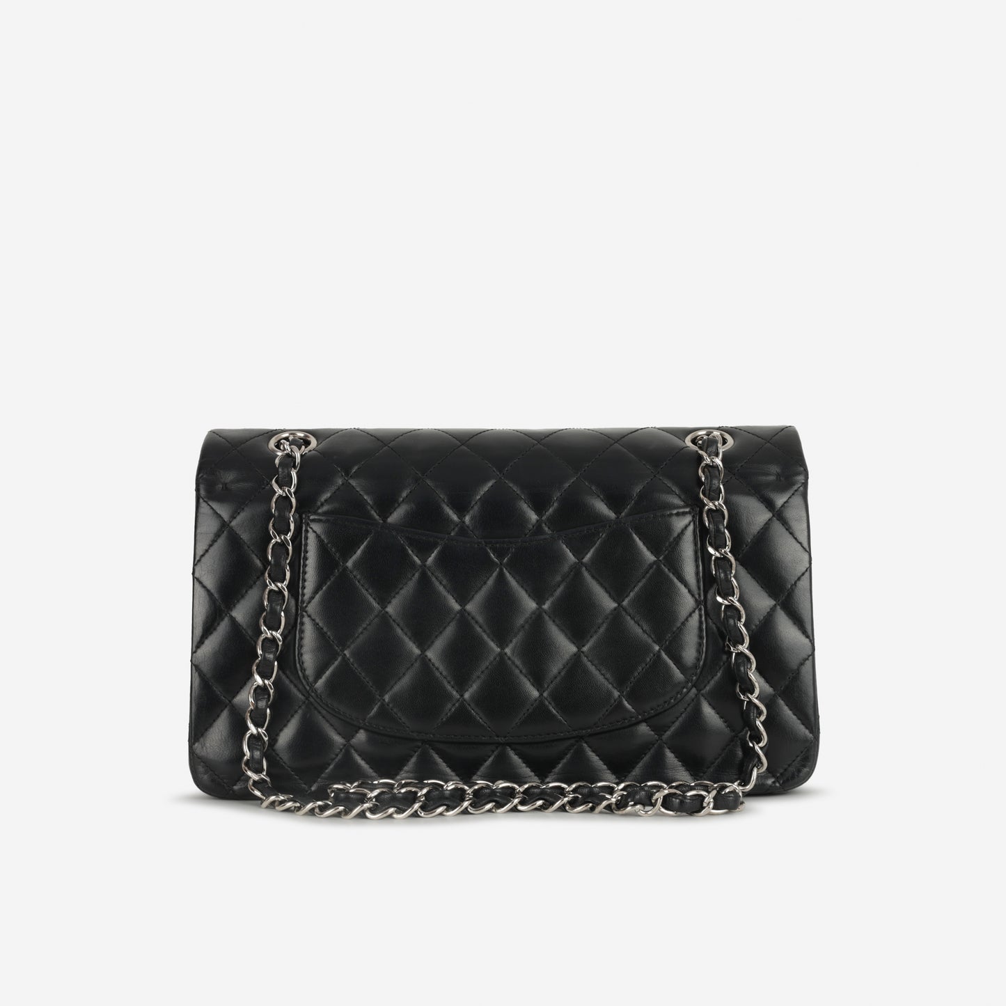 Chanel Medium Classic Flap - Black Lambskin | Silver Hardware