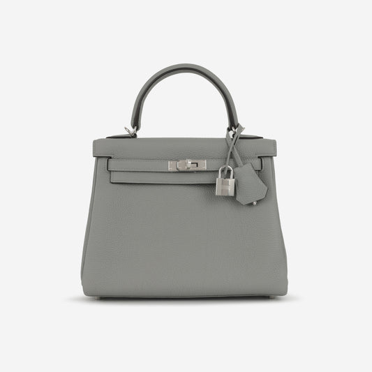 Hermès Kelly 25 - Gris Mouette Togo | Palladium Hardware