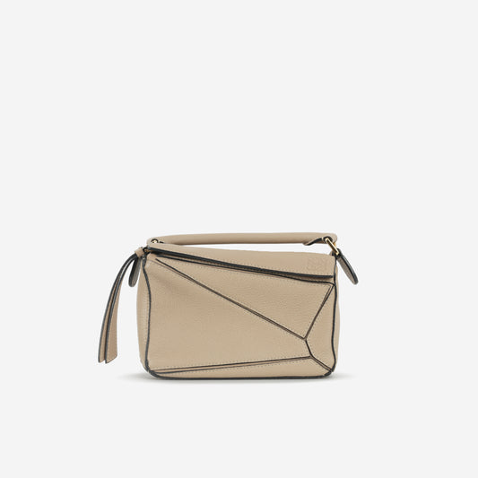 Loewe Mini Puzzle Bag - Sand Grained Calfskin | Gold Hardware