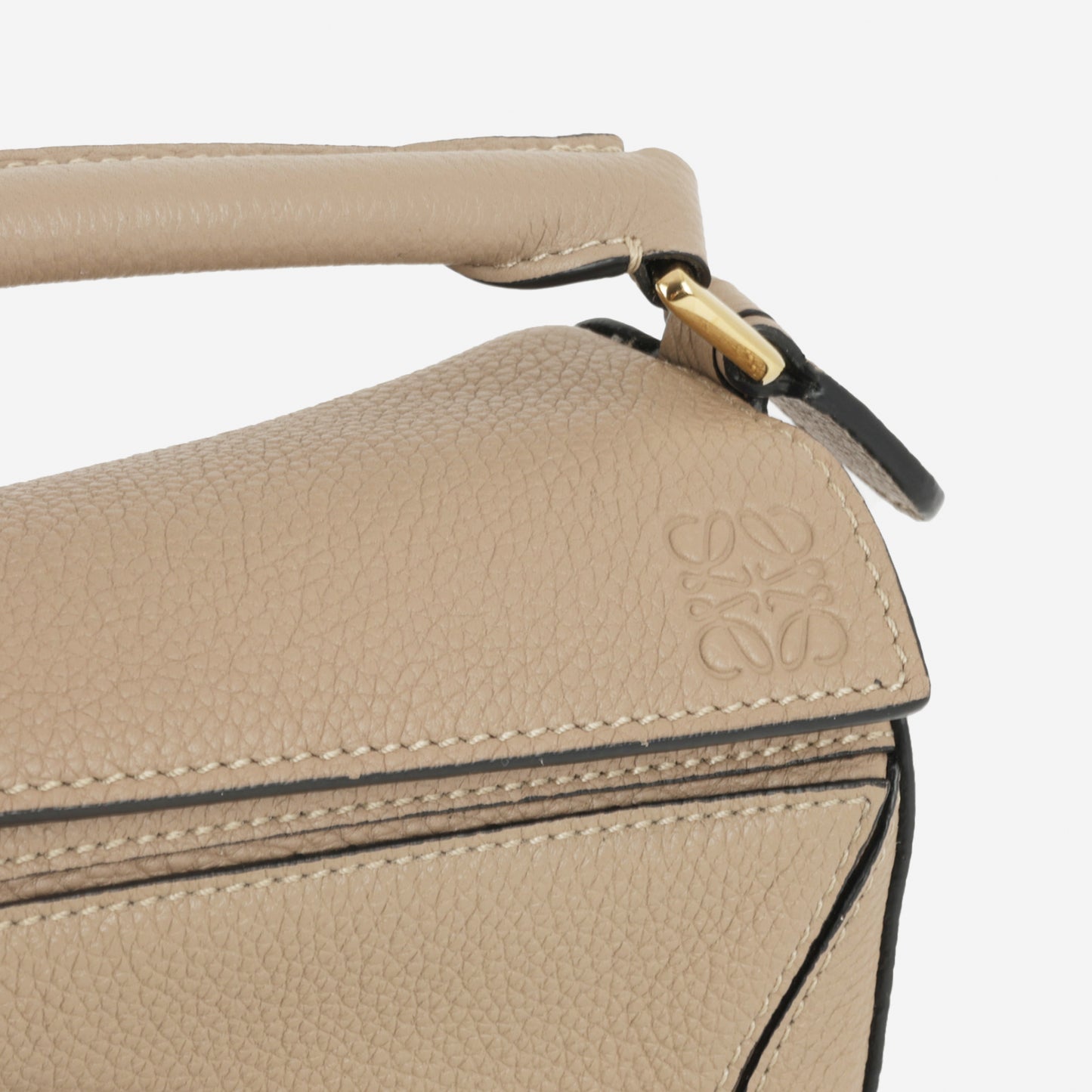 Loewe Mini Puzzle Bag - Sand Grained Calfskin | Gold Hardware