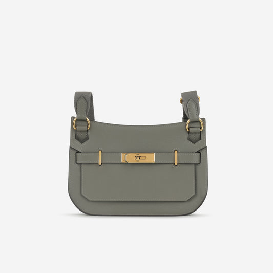 Hermès Mini Jypsiere - Gris Meyer Evercolour | Gold Hardware