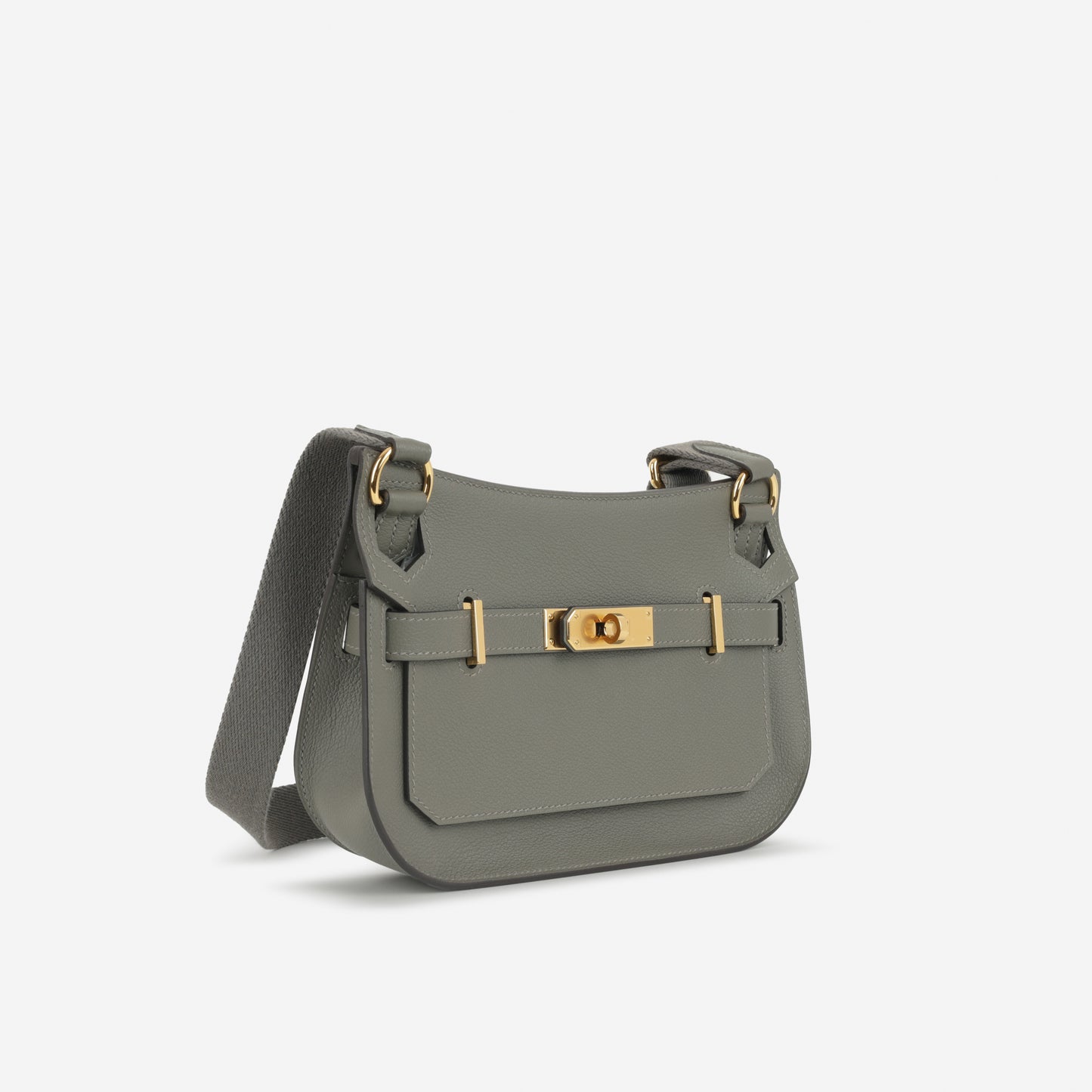 Hermès Mini Jypsiere - Gris Meyer Evercolour | Gold Hardware