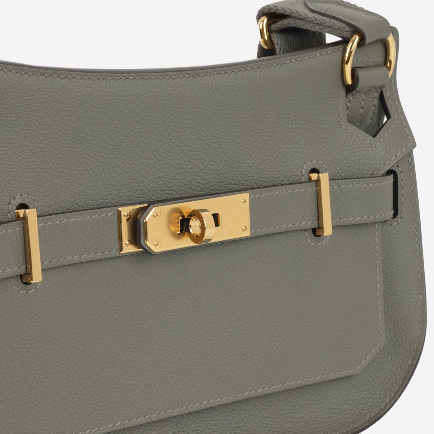 Hermès Mini Jypsiere - Gris Meyer Evercolour | Gold Hardware