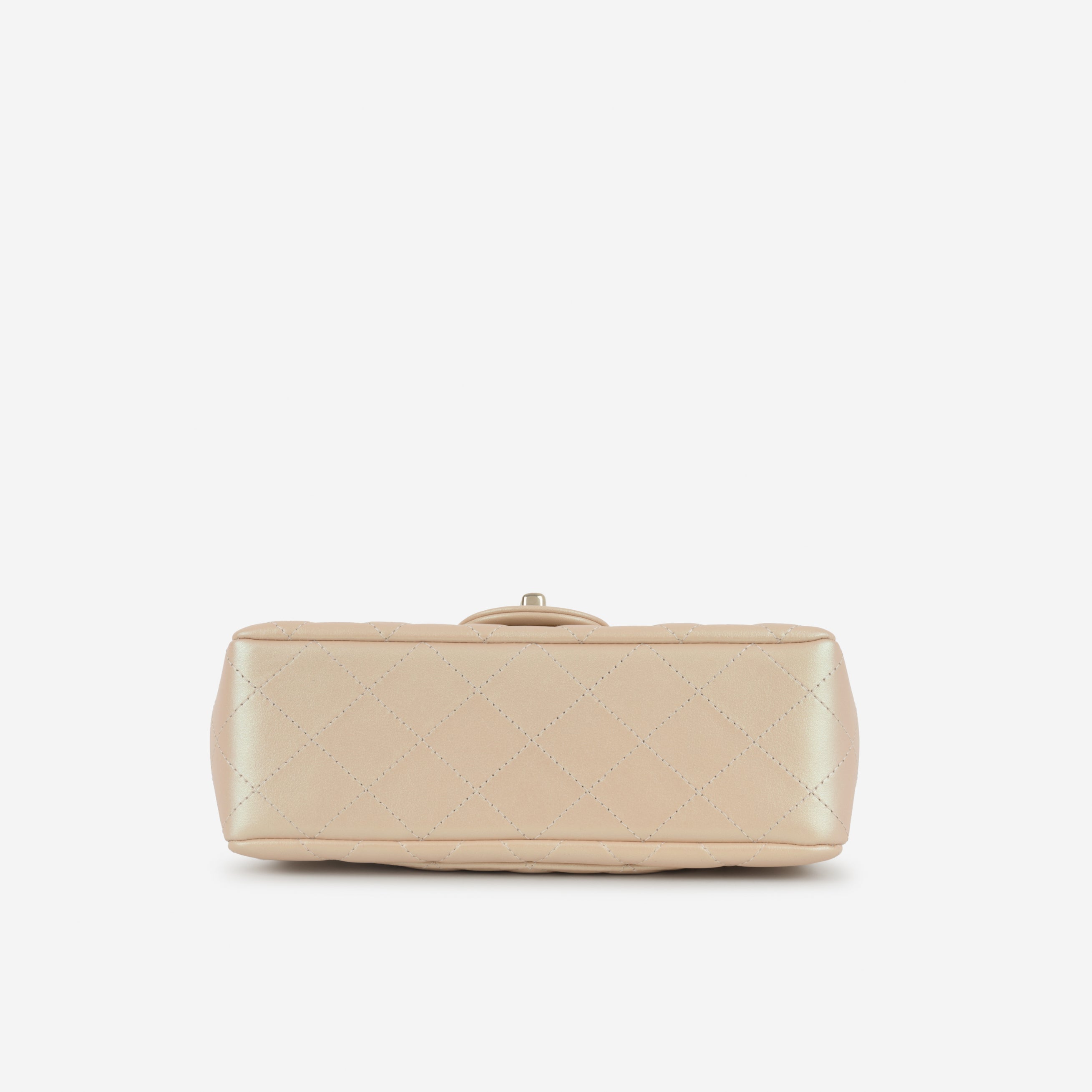 Chanel Mini Rectangular - Pearlescent Beige Lambskin | Champagne