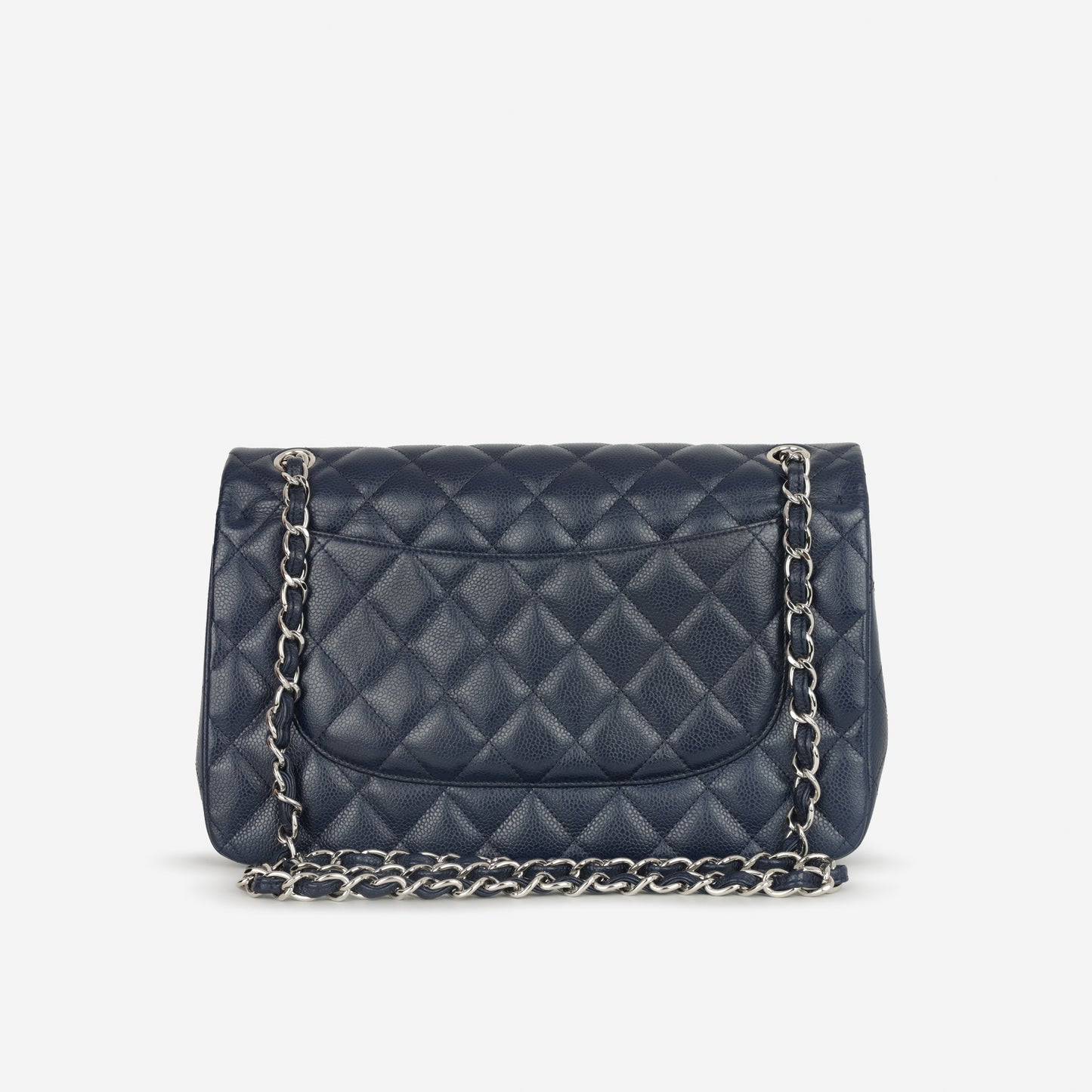 Chanel Classic Jumbo Double Flap - Navy Caviar | Silver Hardware