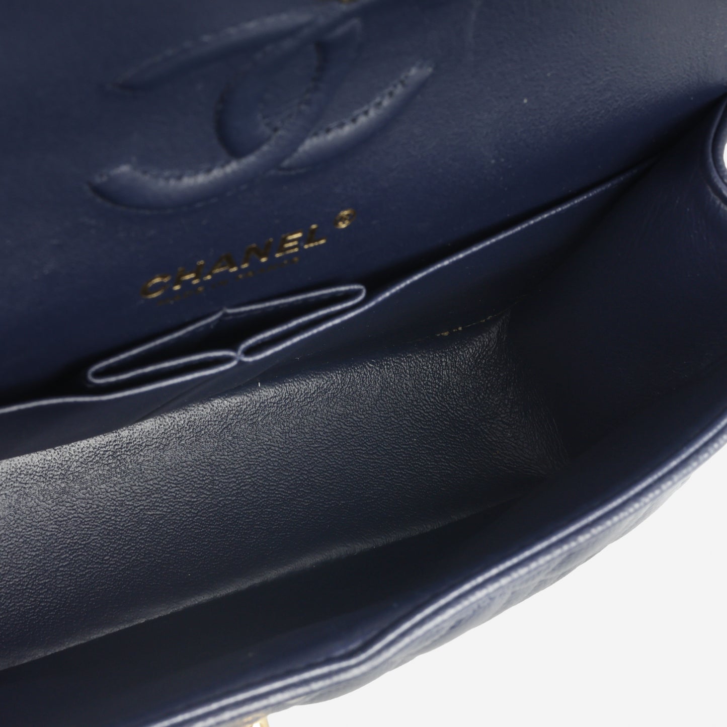 Chanel Small Classic Flap - Navy Caviar | Champagne Gold Hardware