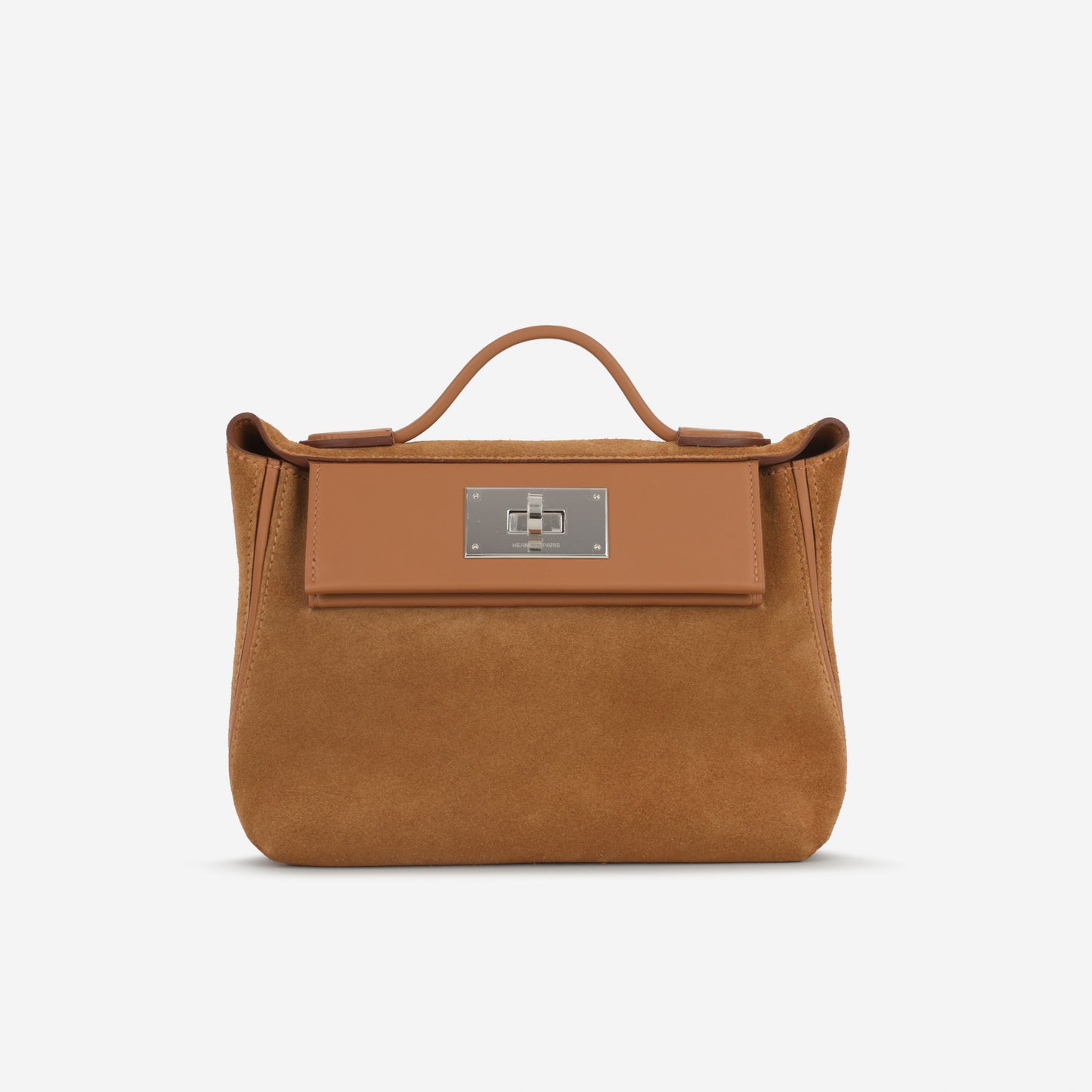 Hermès Mini 24/24 - Gold Grizzly Swift  | Palladium Hardware