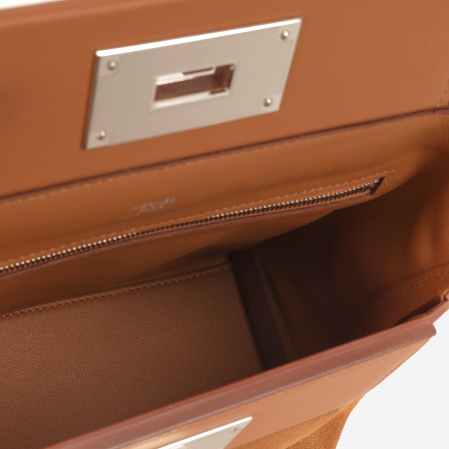 Hermès Mini 24/24 - Gold Grizzly Swift  | Palladium Hardware