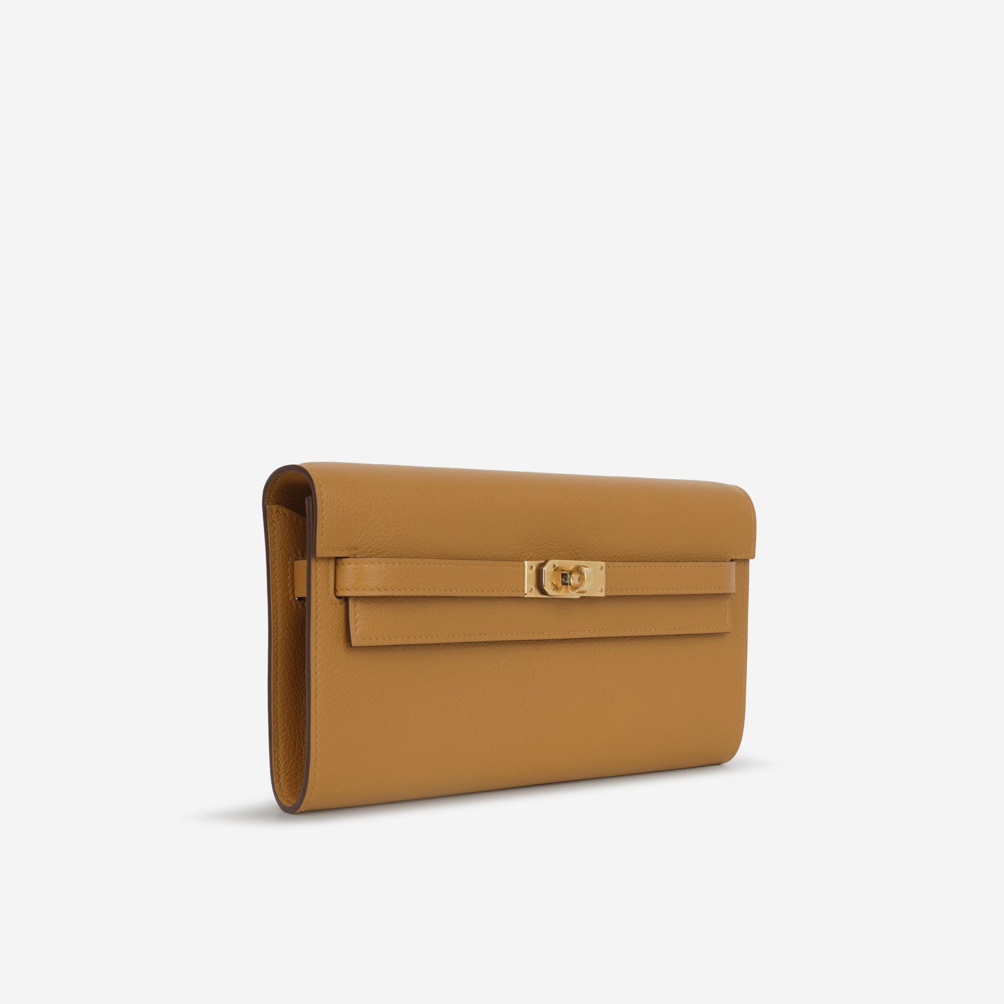 Hermès Kelly To Go Wallet - Caramel Evercolor | Gold Hardware