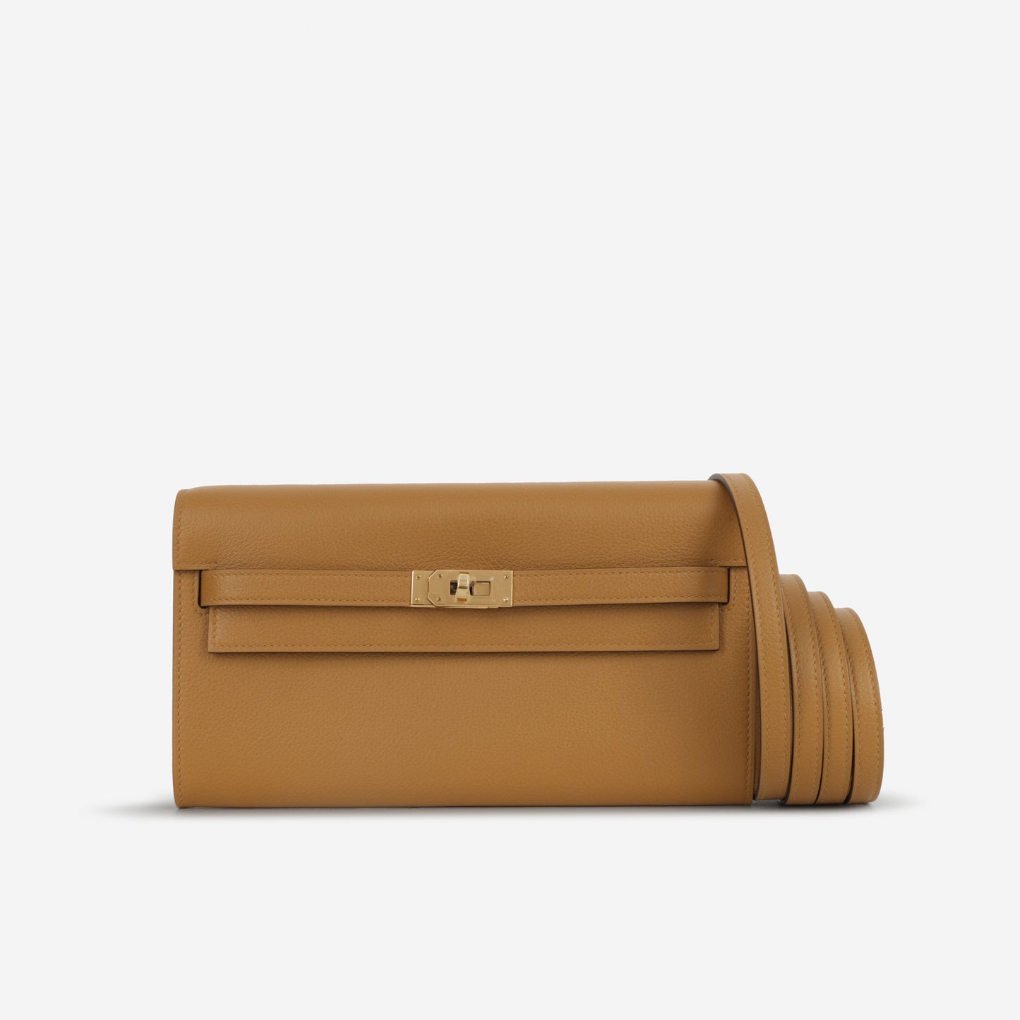 Hermès Kelly To Go Wallet - Caramel Evercolor | Gold Hardware