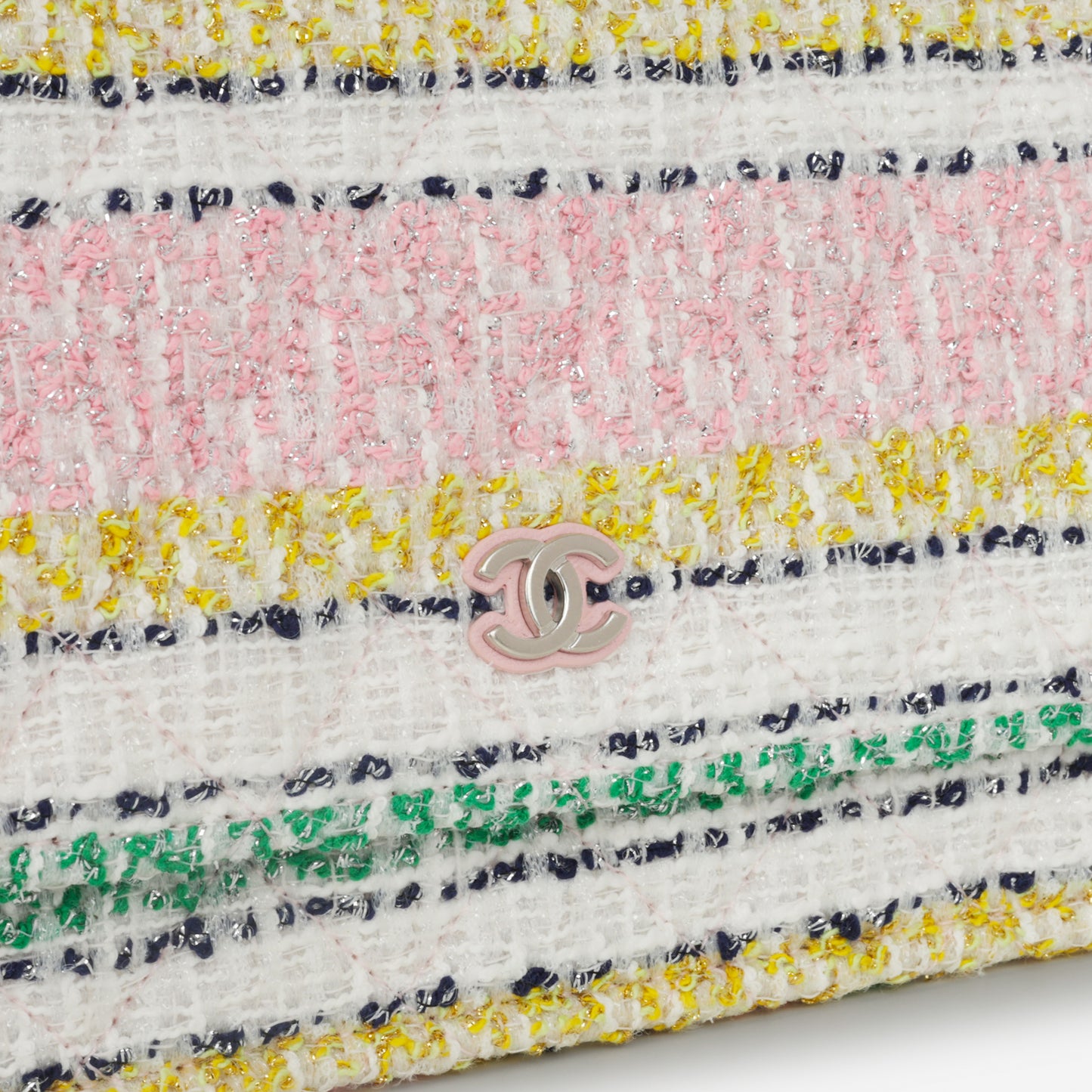 Chanel 24s Classic Wallet on Chain - Mixed Tweed | Silver Hardware