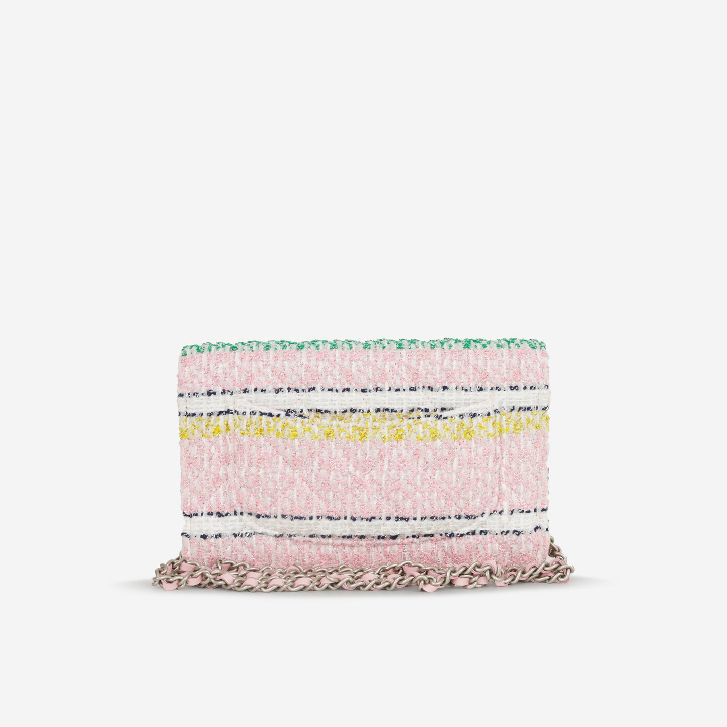 Chanel 24s Classic Wallet on Chain - Mixed Tweed | Silver Hardware