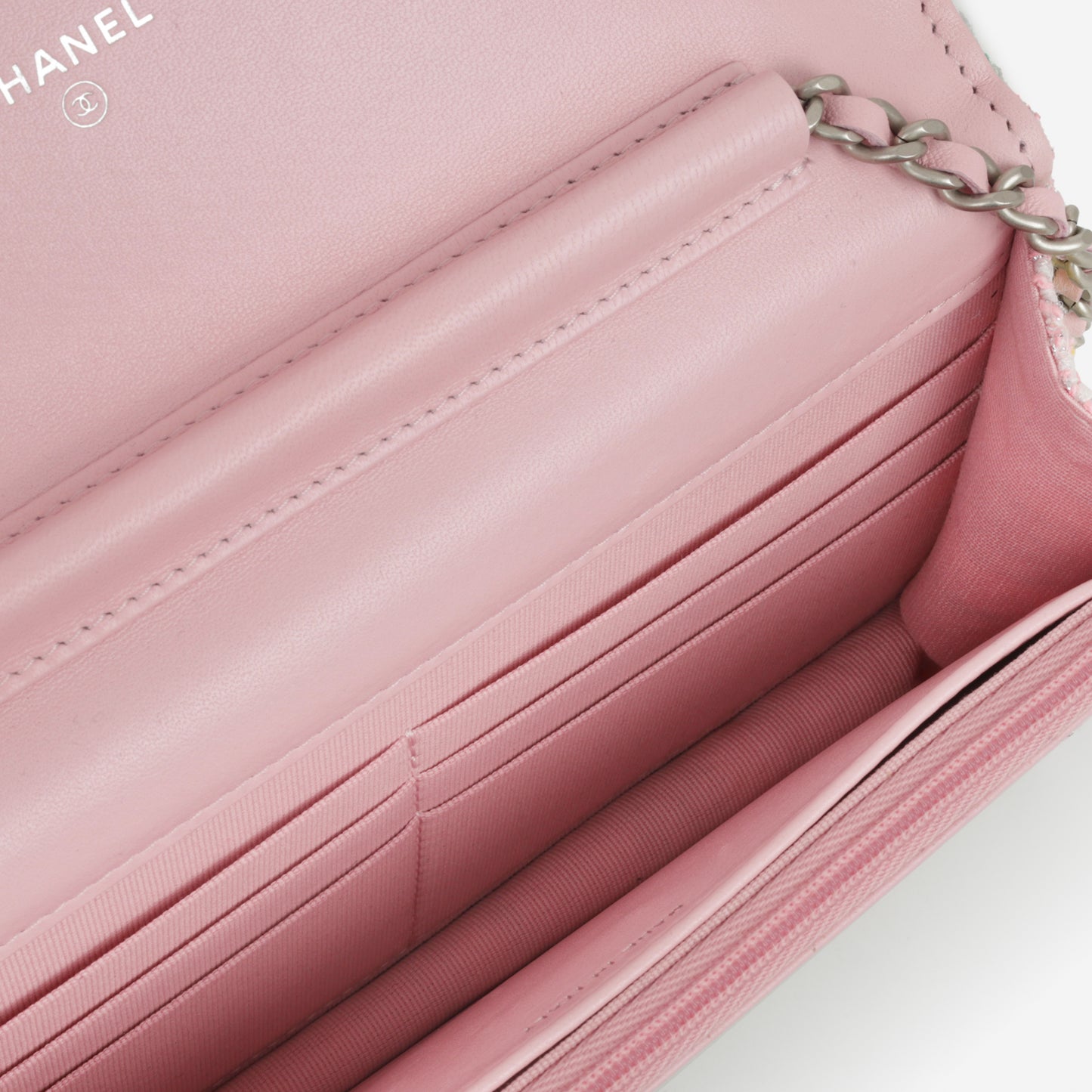 Chanel 24s Classic Wallet on Chain - Mixed Tweed | Silver Hardware