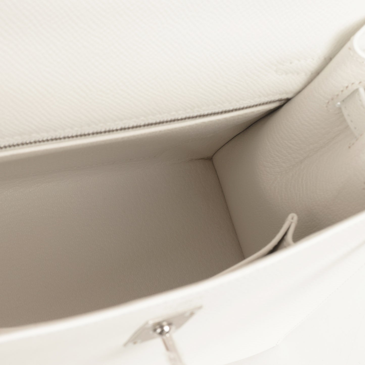 Hermès Kelly 25 - New White Epsom | Palladium Hardware