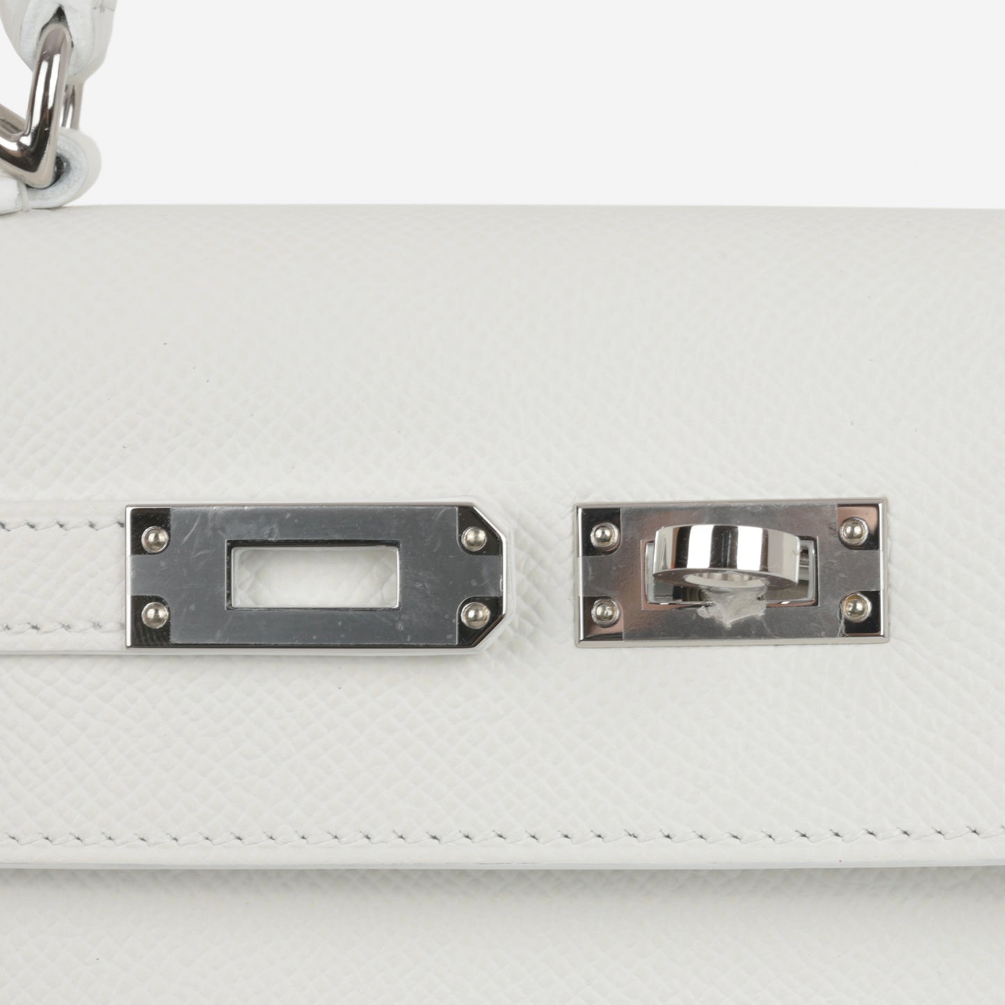 Hermès Kelly 25 - New White Epsom | Palladium Hardware