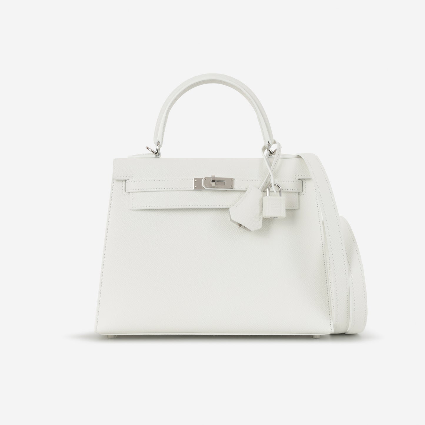 Hermès Kelly 25 - New White Epsom | Palladium Hardware