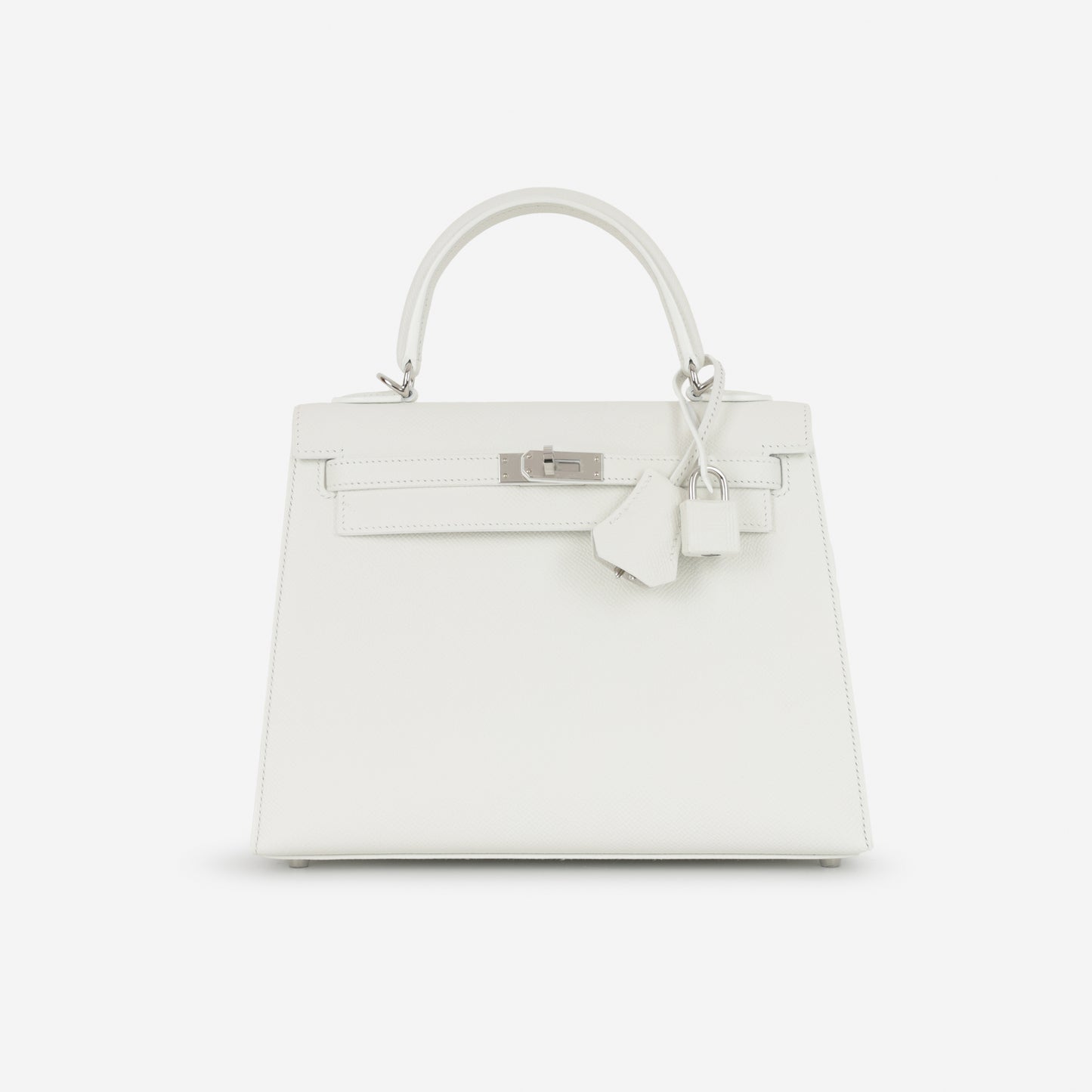 Hermès Kelly 25 - New White Epsom | Palladium Hardware