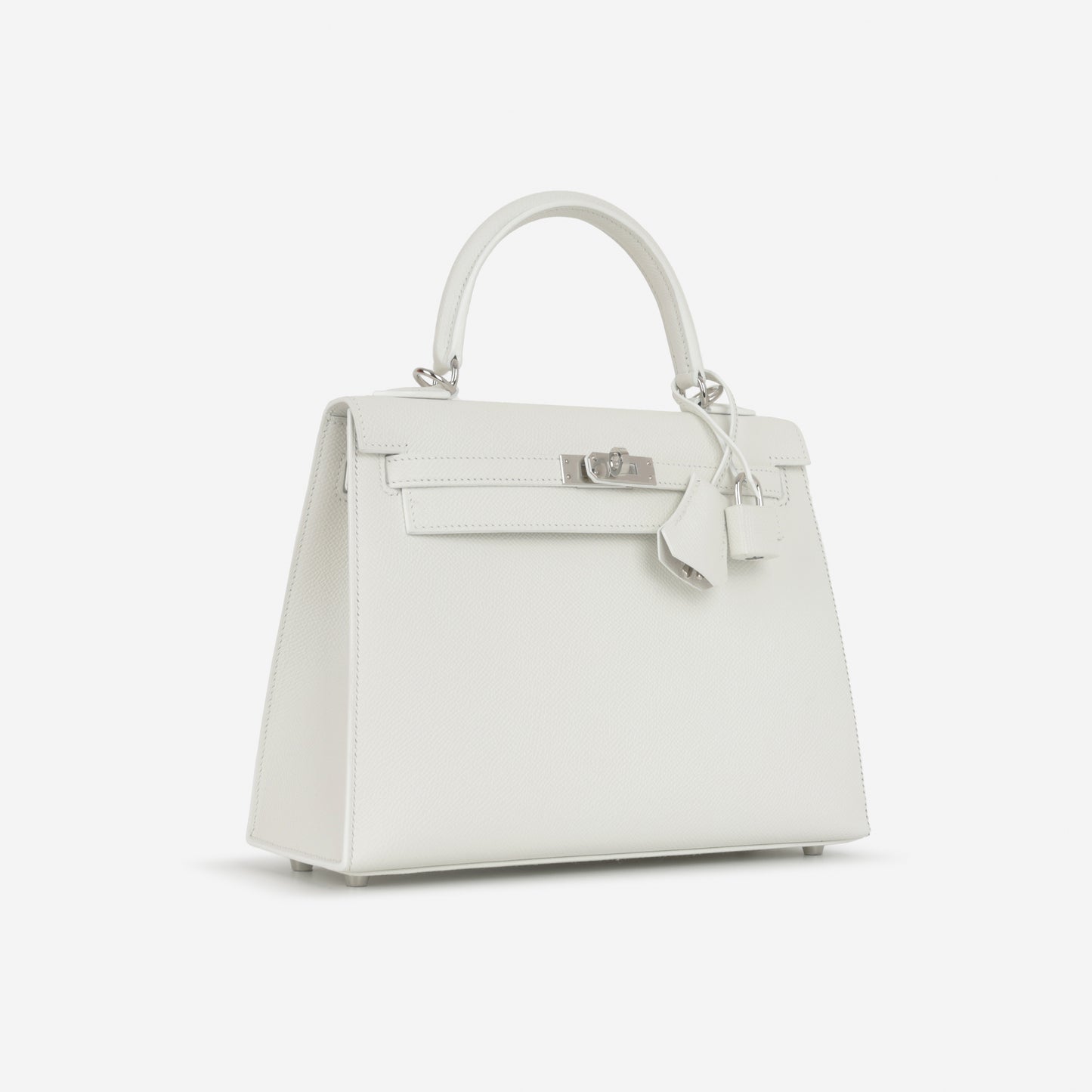 Hermès Kelly 25 - New White Epsom | Palladium Hardware