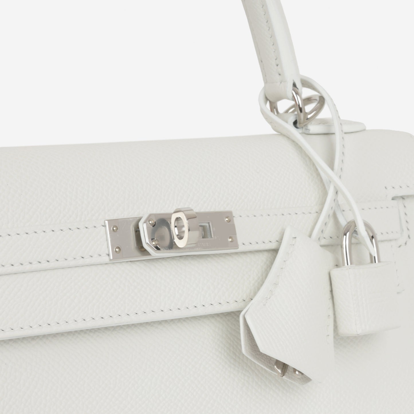 Hermès Kelly 25 - New White Epsom | Palladium Hardware