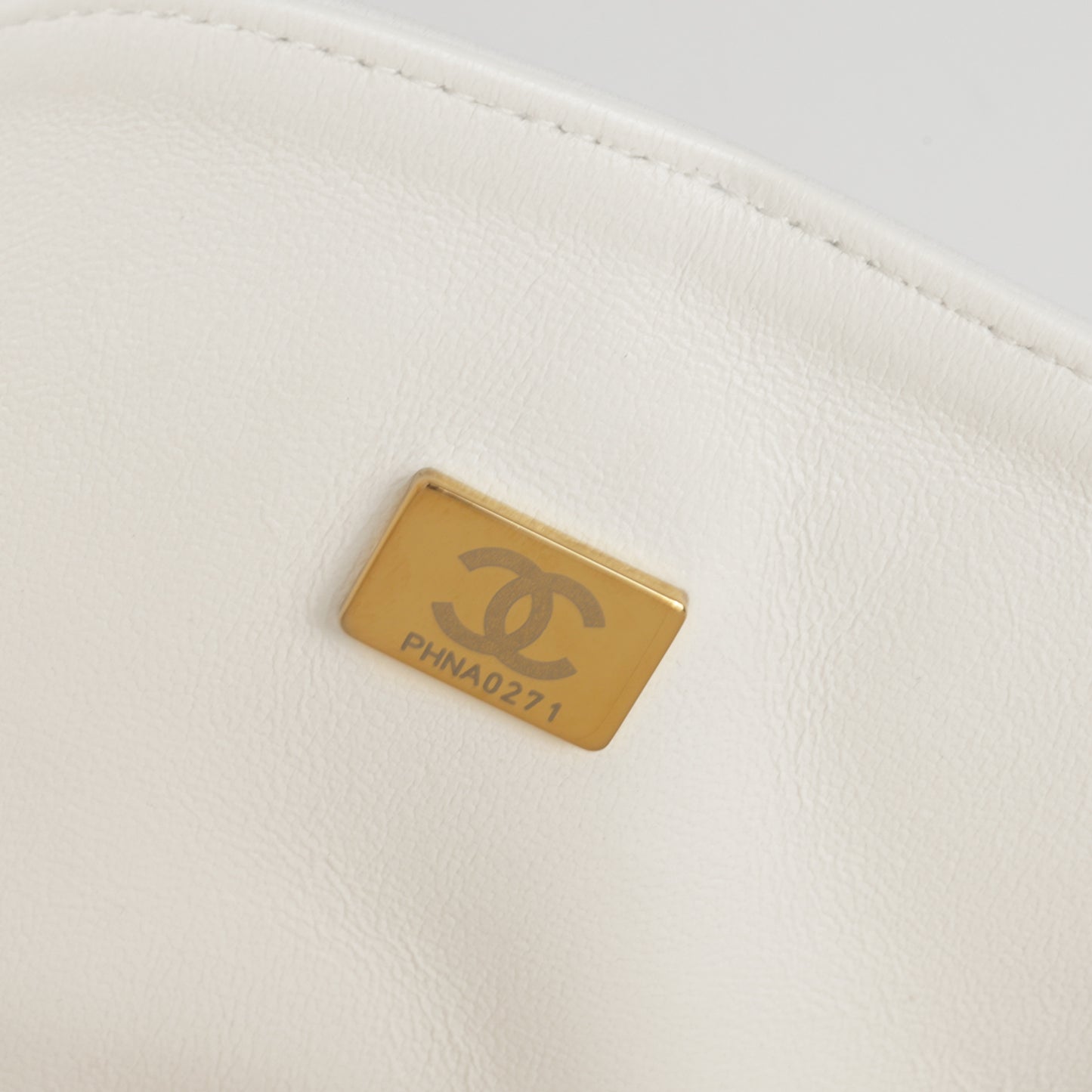Chanel Small Classic Flap - White Caviar | Champagne Gold Hardware