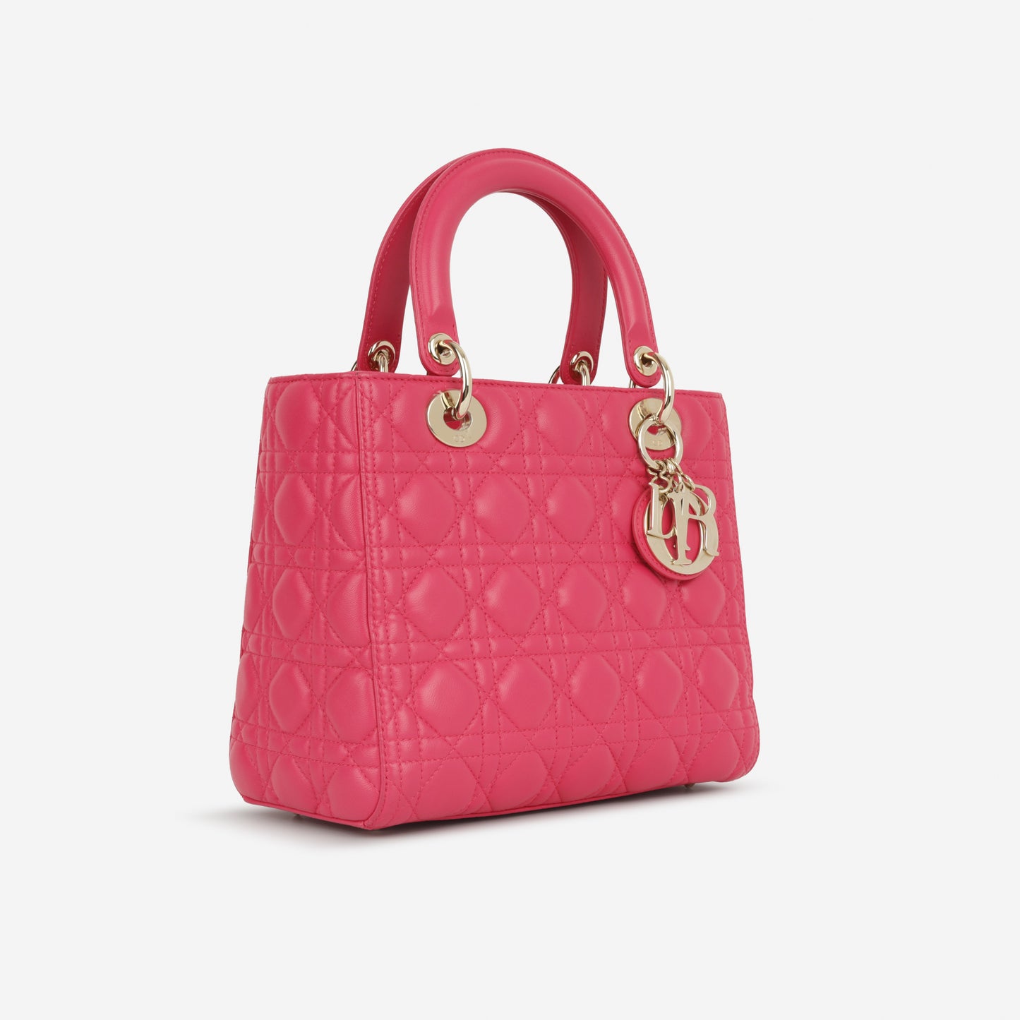 Dior Medium Lady Dior - Pink Lambskin | Champagne Gold Hardware