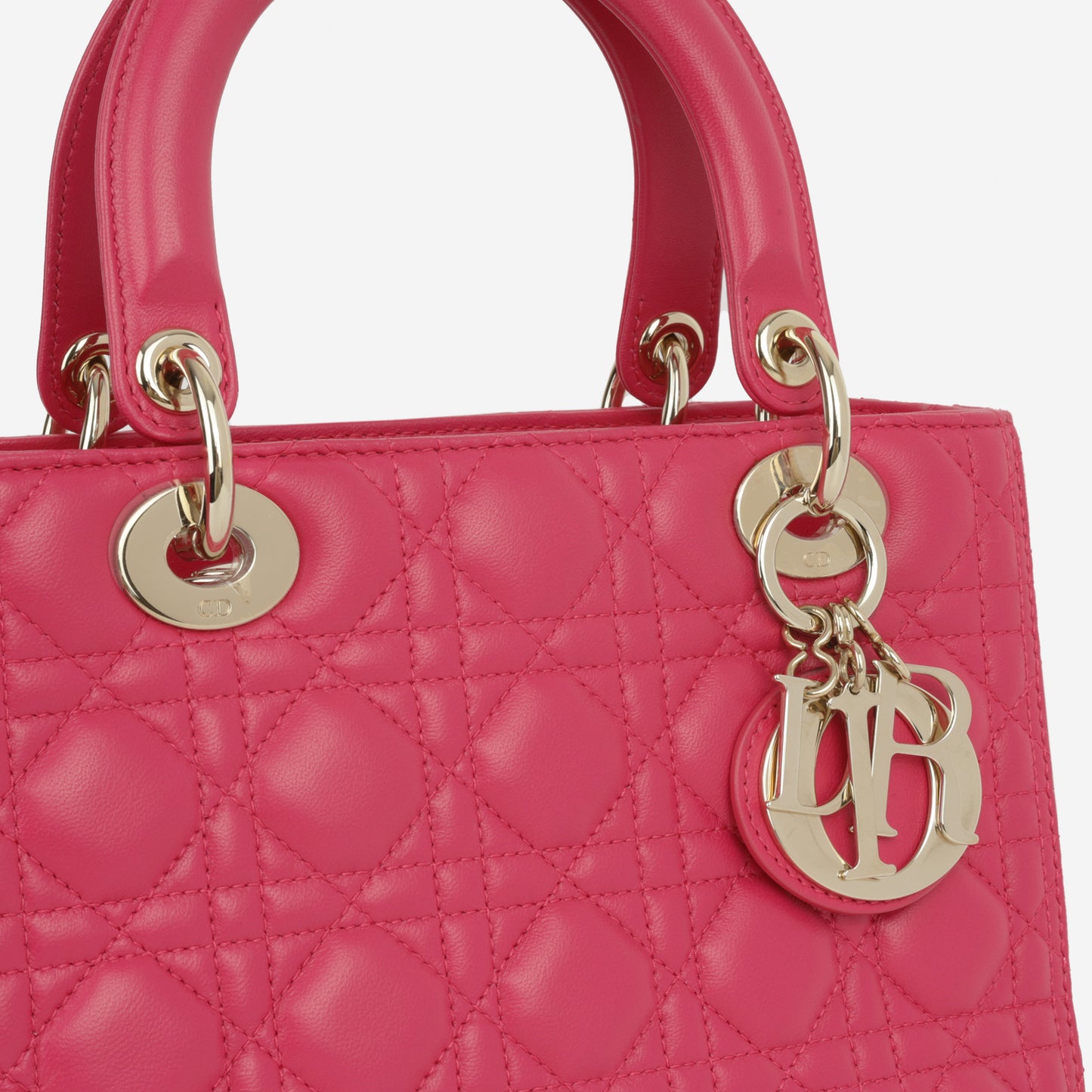 Dior Medium Lady Dior - Pink Lambskin | Champagne Gold Hardware