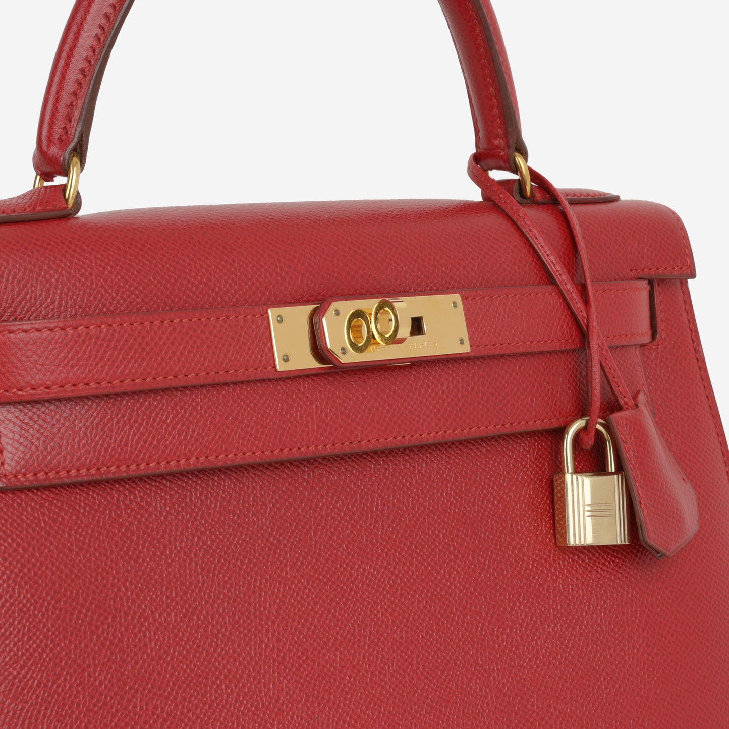 Hermès Vintage Kelly 28 - Rouge Vif Courchevel | Gold Hardware