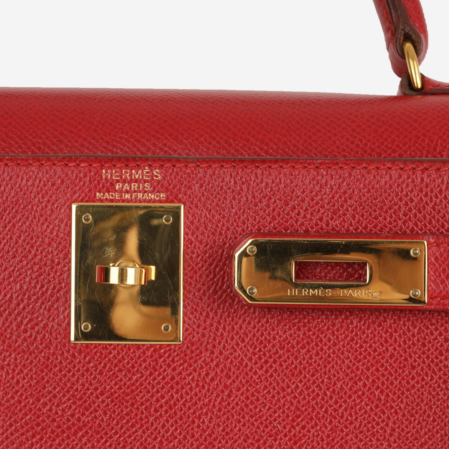 Hermès Vintage Kelly 28 - Rouge Vif Courchevel | Gold Hardware
