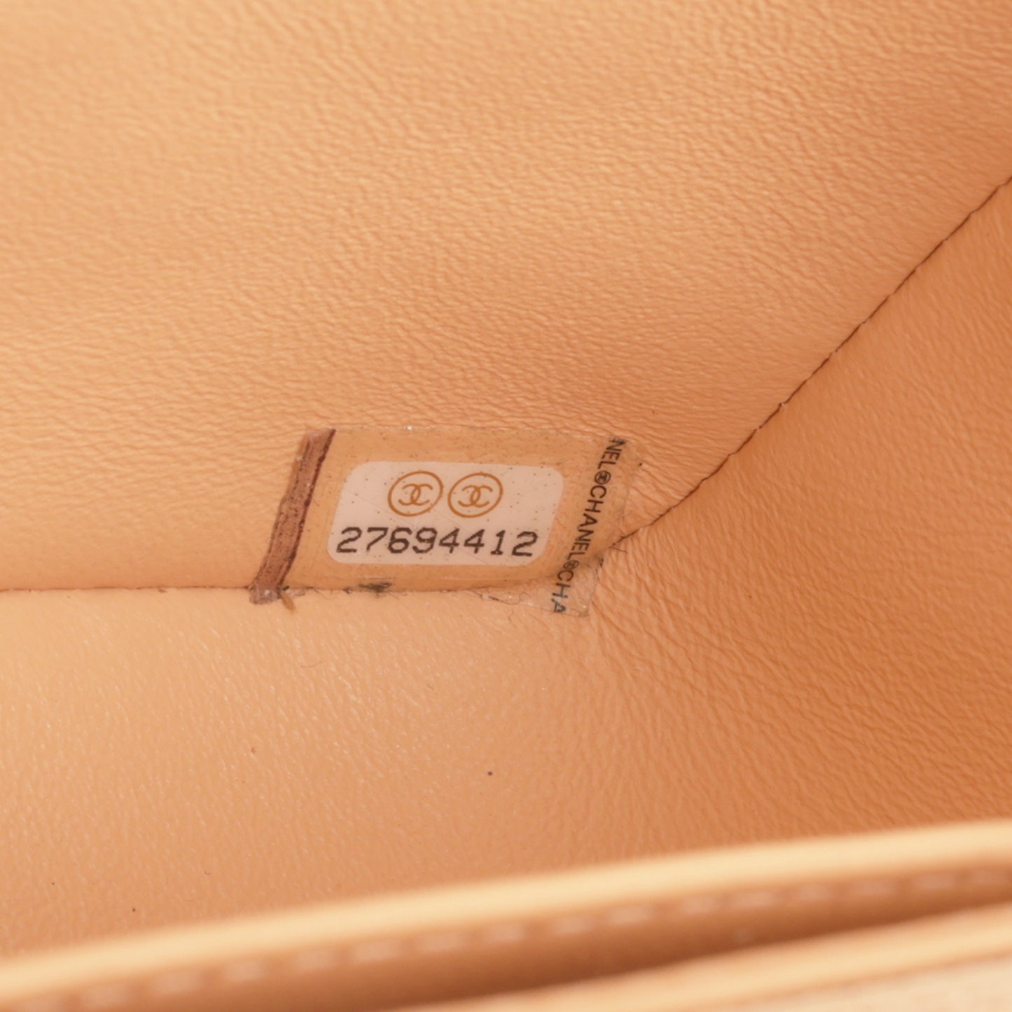 Chanel Mini Square - Beige Lambskin | Gold Hardware