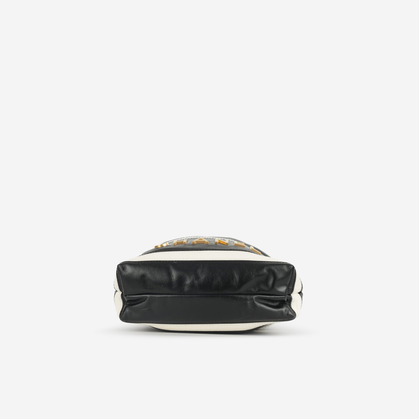 Chanel 24S Mini 22 - Black / White Striped Calfskin | Gold Hardware