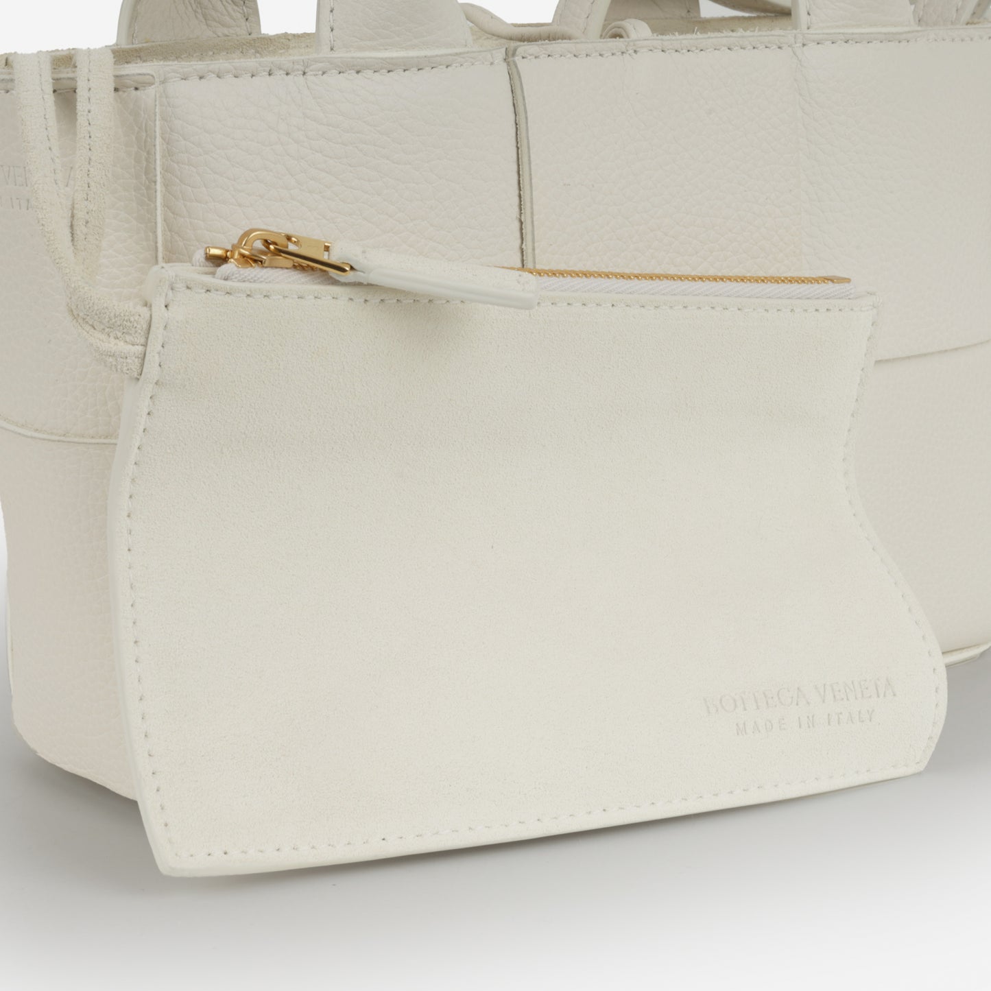 Bottega Veneta Candy Arco Tote - White Intrecciato | Gold Hardware - Bagista