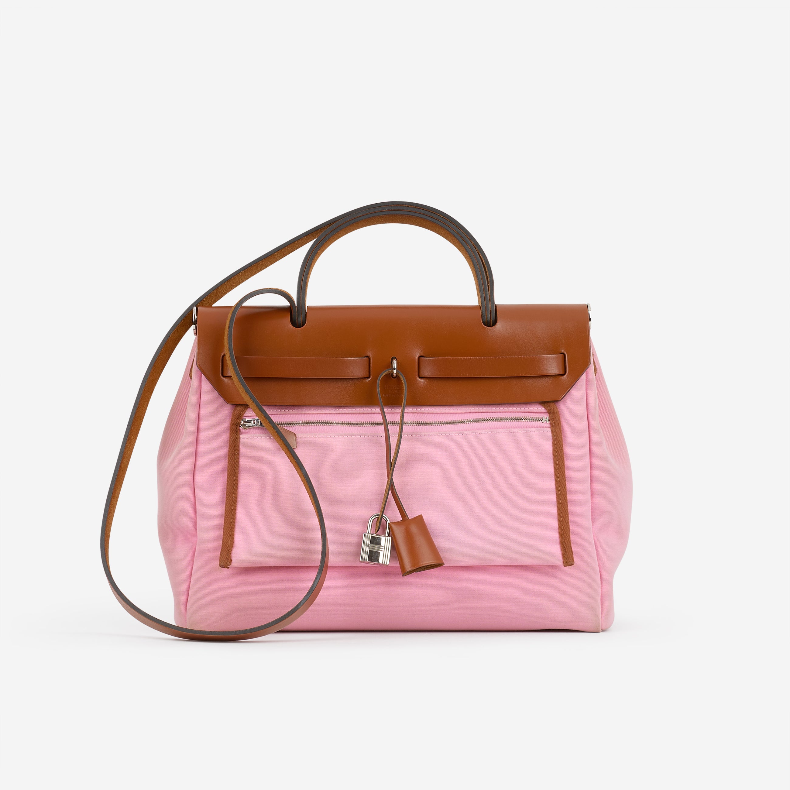 Hermès Herbag 31 - Bubblegum Canvas / Cuivre Hunter | Palladium