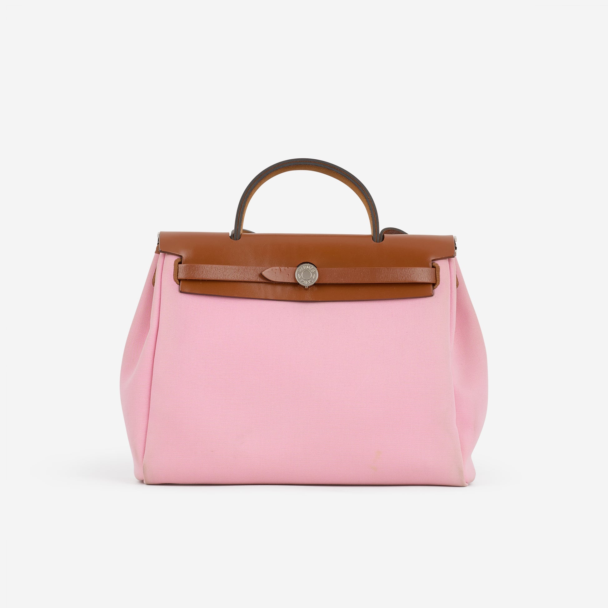 Hermès Herbag 31 - Bubblegum Canvas / Cuivre Hunter | Palladium Hardware - Bagista