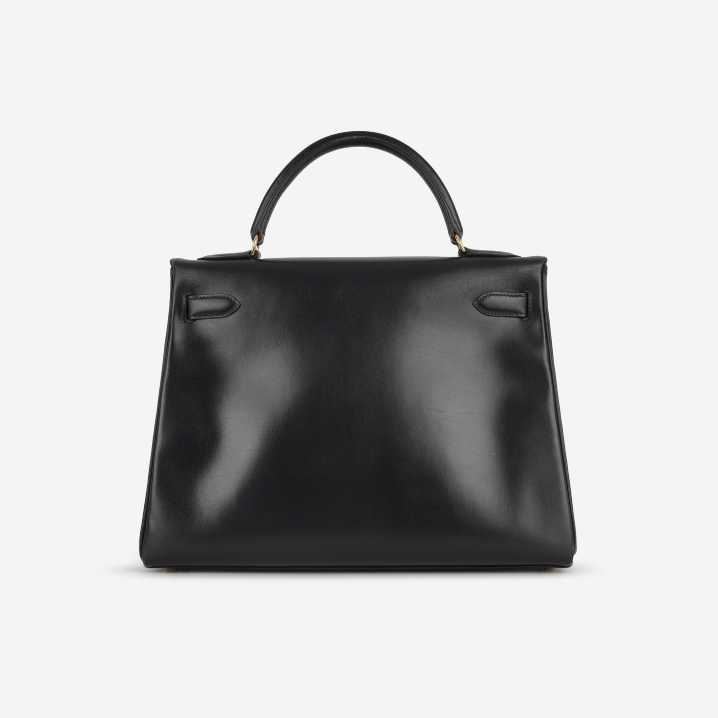 Hermès Vintage Kelly 32 Retourne - Black Box Calf | Gold Hardware